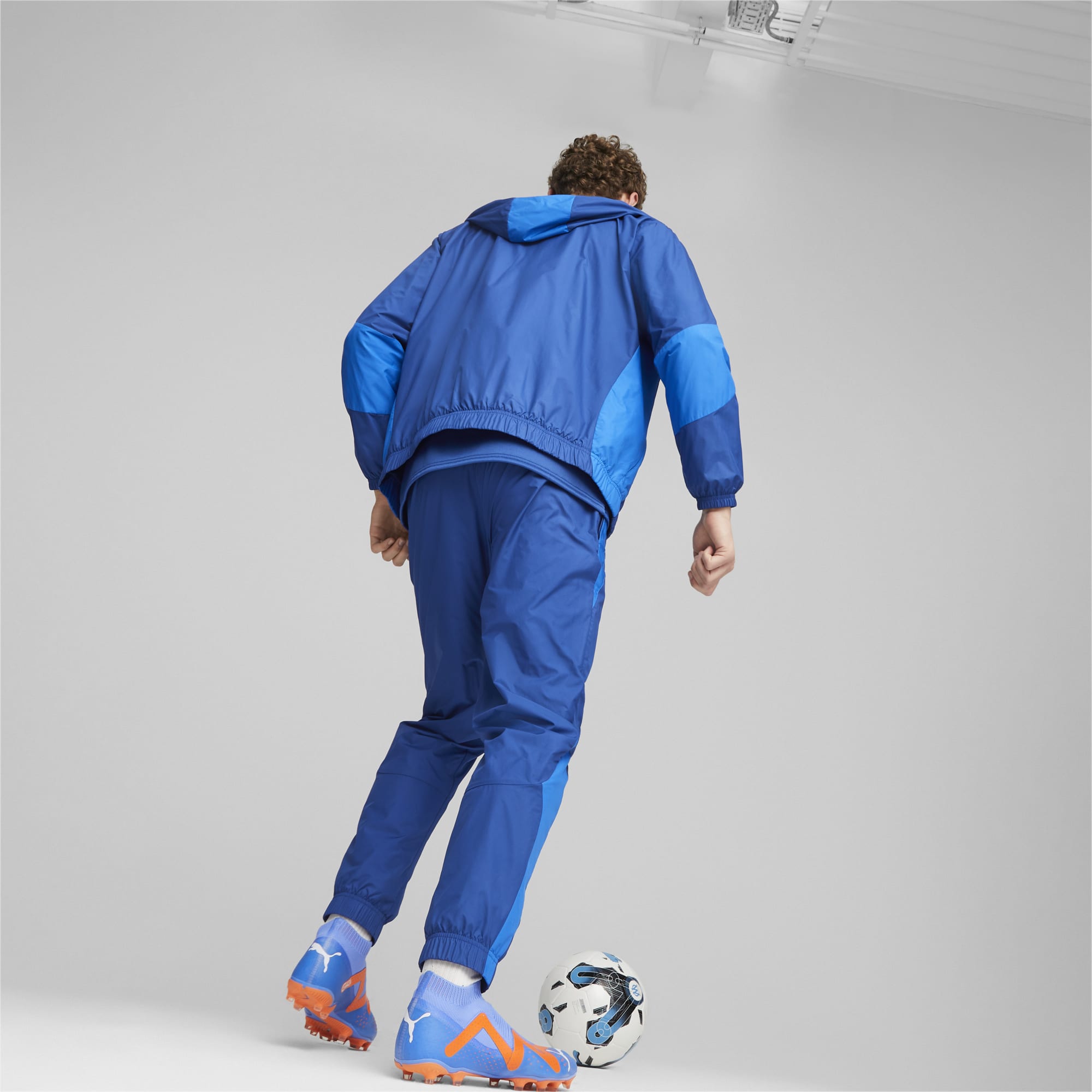 Men's PUMA Olympique De Marseille Prematch Football Jacket, Royal Blue, Size XS, Clothing