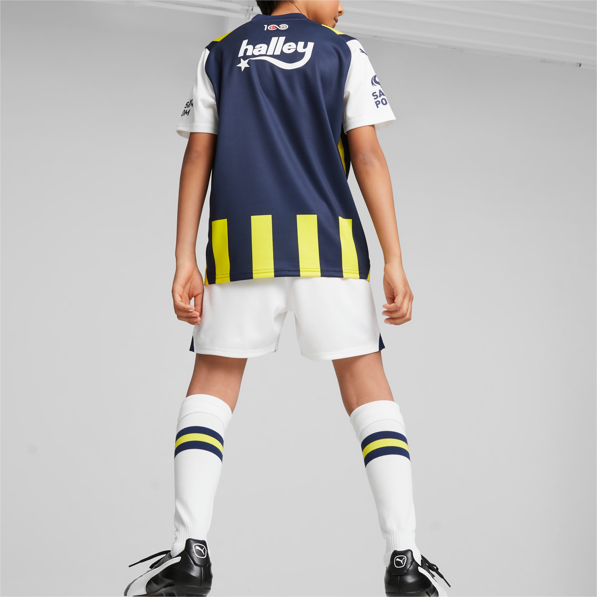 PUMA Fenerbahçe S.K. 23/24 Home Jersey Youth, Medieval Blue/Blazing Yellow/White, Size 116, Clothing
