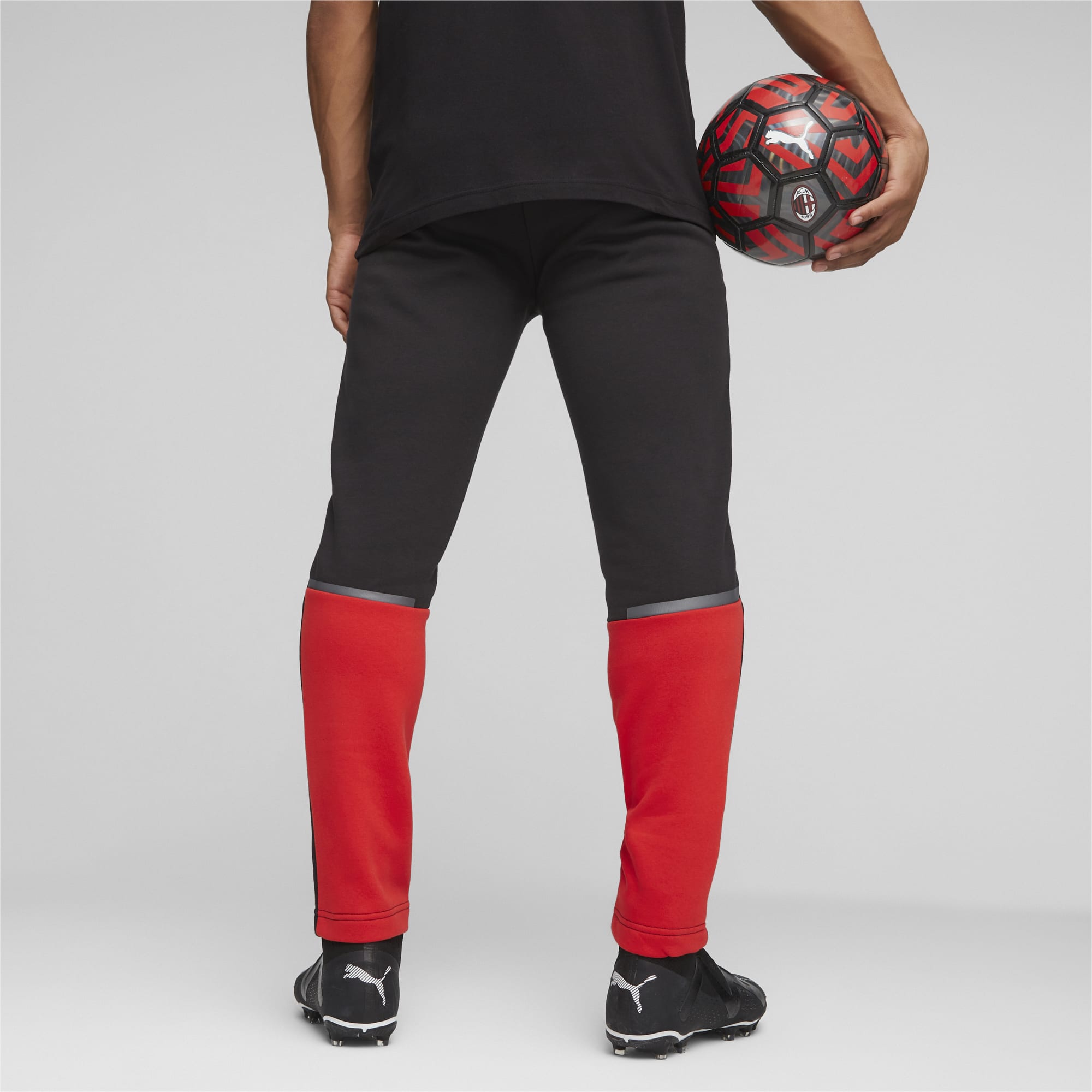 PUMA Pantalon De Survêtement Casuals AC Milan Pour Homme, Noir/Rouge