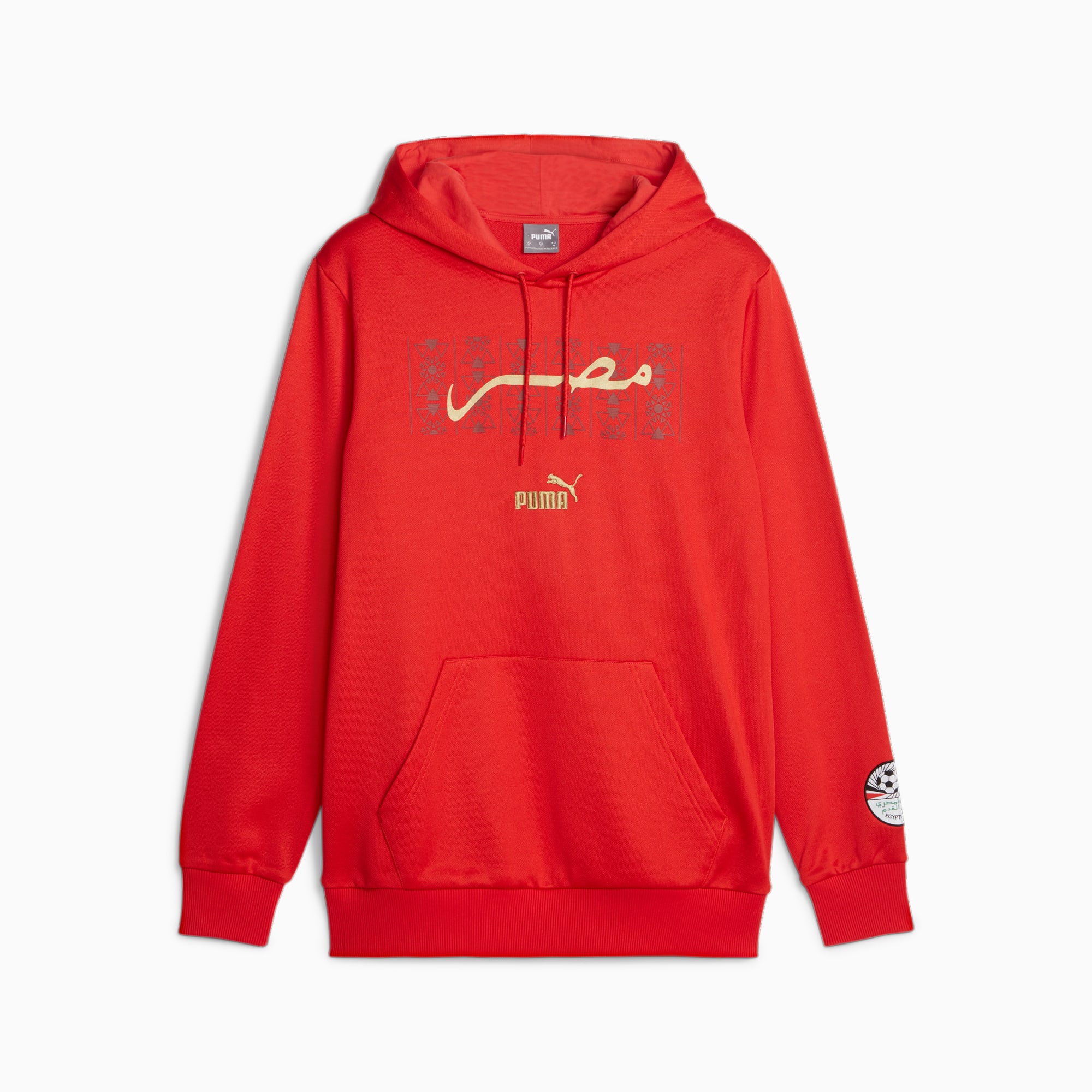 Men's PUMA Egypt Ftblculture Hoodie, Red, Size XS, Clothing