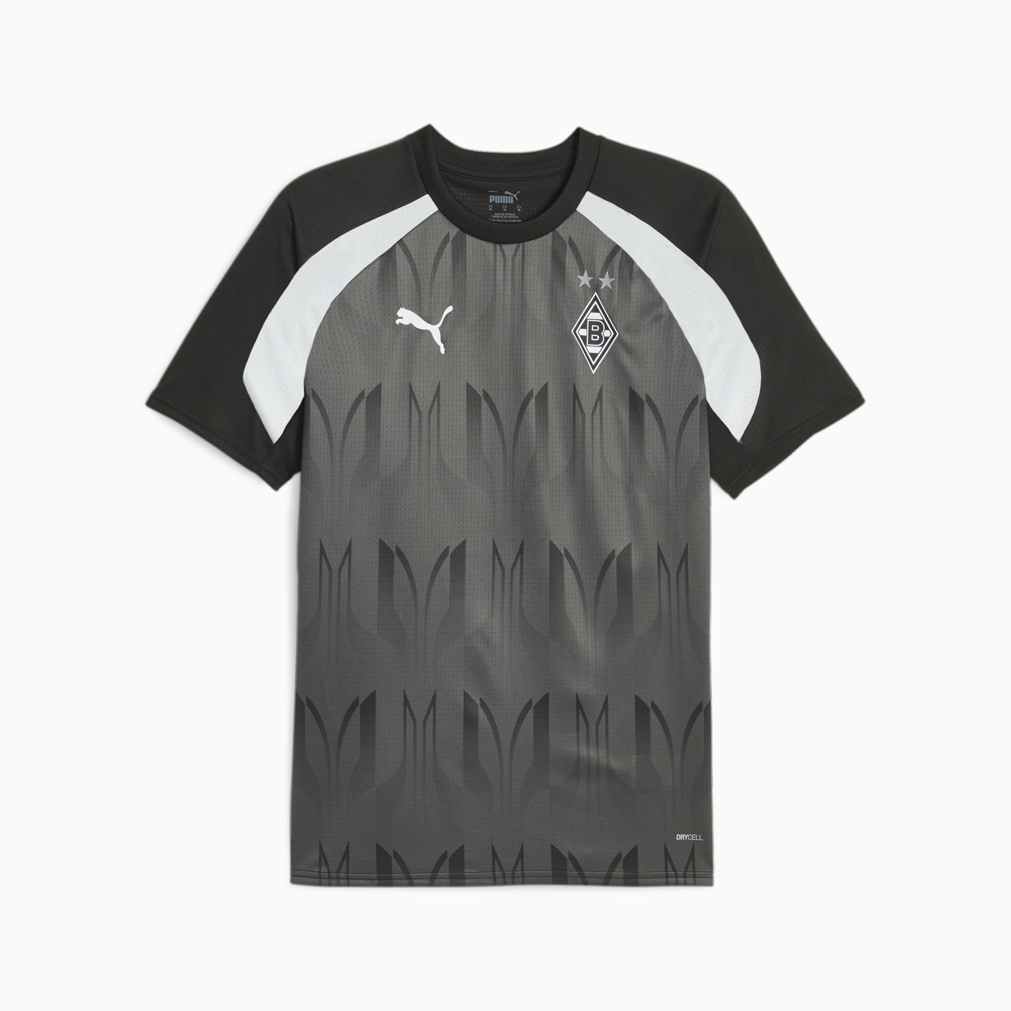 Men's PUMA Borussia Mönchengladbach Football Prematch Jersey, Black/White, Size XS, Clothing