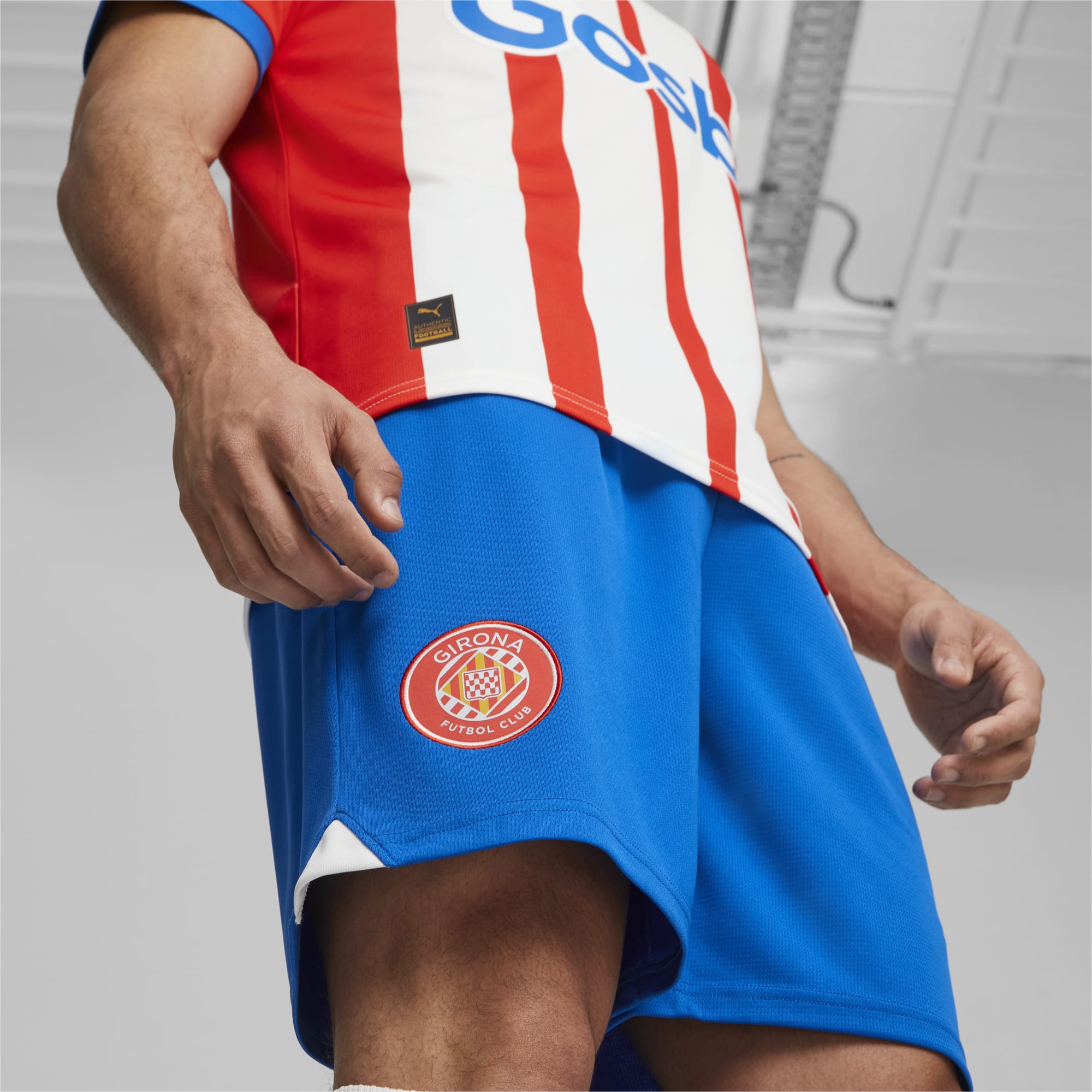 Men's PUMA Girona FC Football Shorts, Royal Blue, Size XXL, Clothing