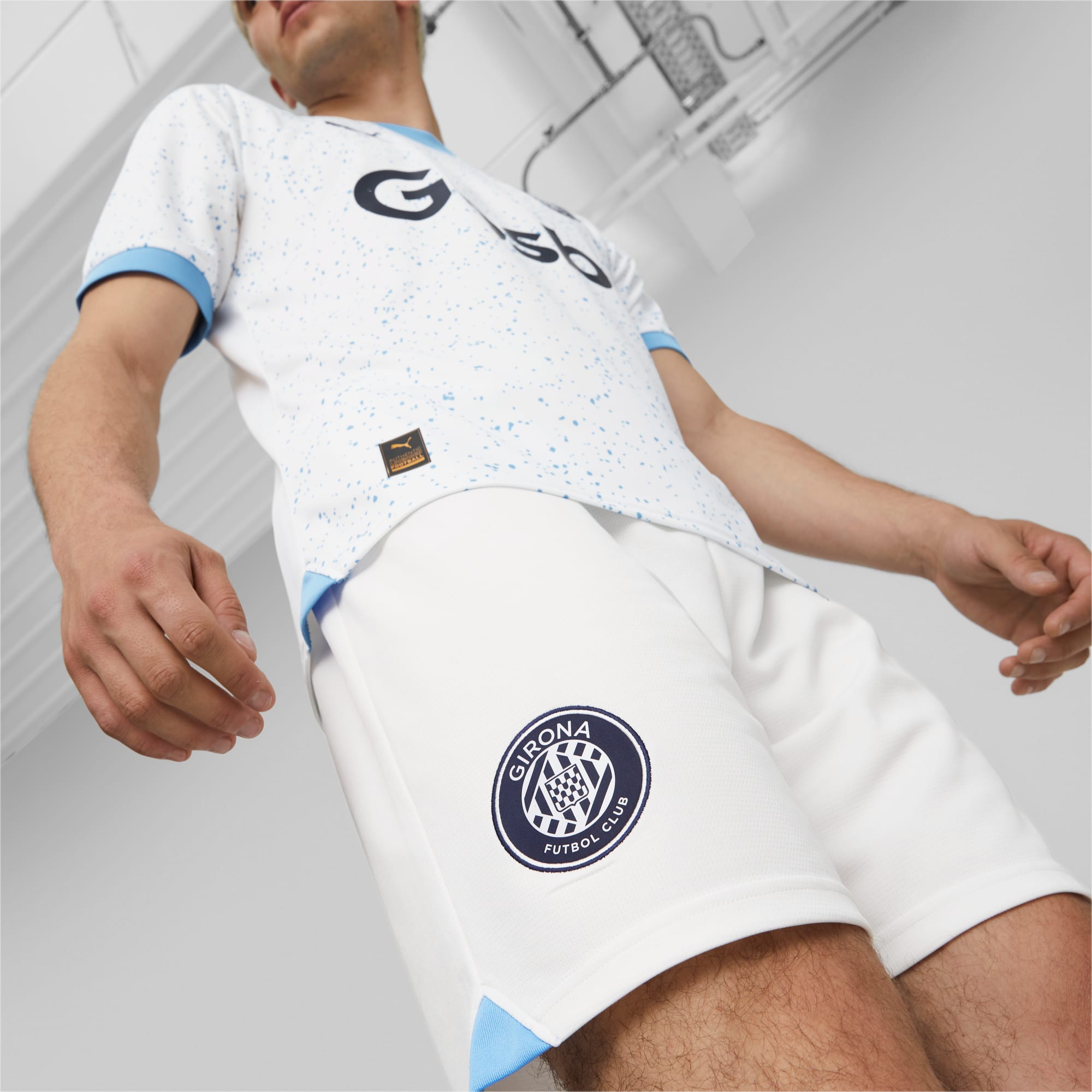Men's PUMA Girona FC Football Shorts, Dark Blue, Size XXL, Clothing