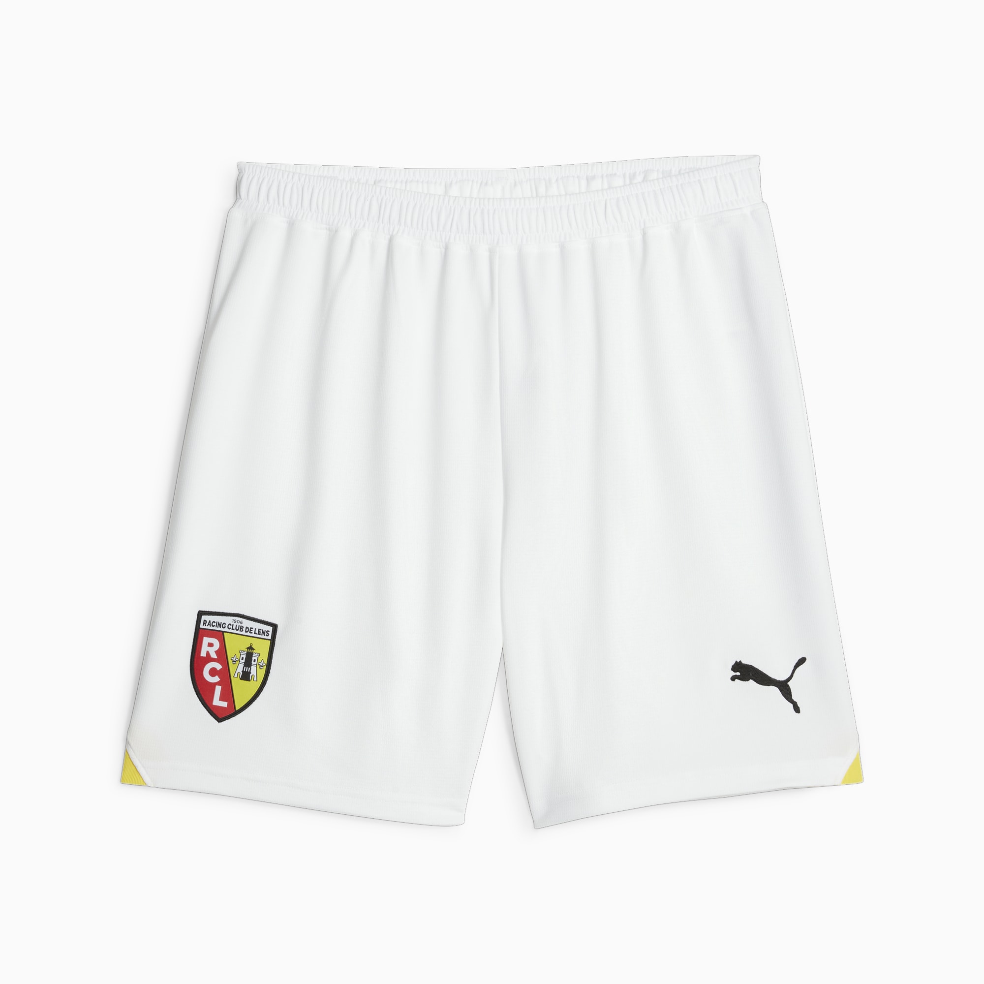 Men's PUMA Rc Lens Football 23/24 Third Shorts, White/Pelé Yellow, Size XXL, Clothing