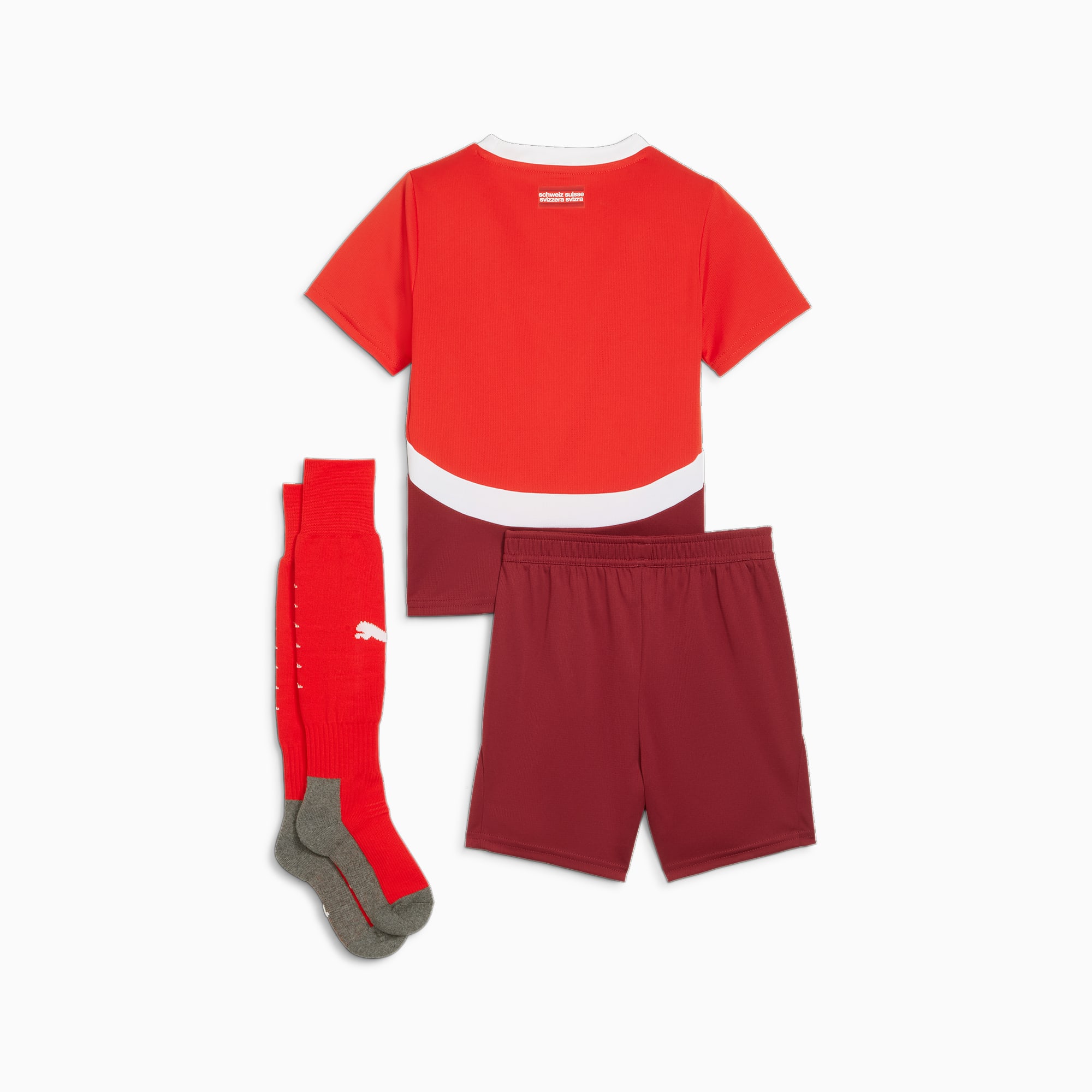 PUMA Zwitserland Voetbal 2024 mini-thuistenue, Rood