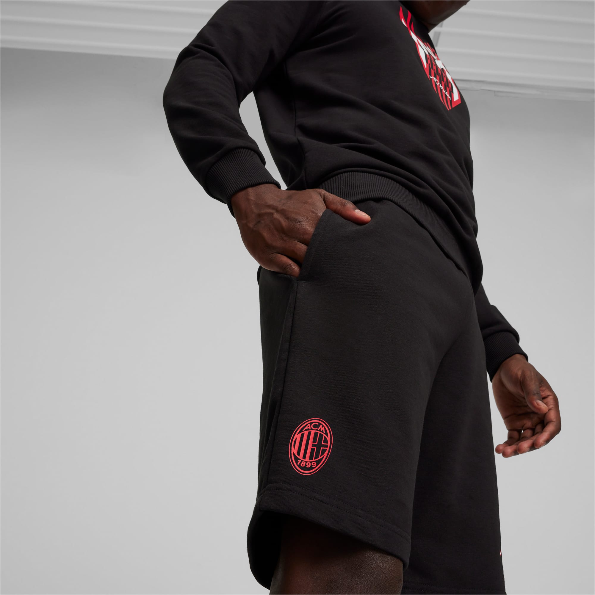 Men's PUMA AC Milan Ftblicons Shorts, Black, Size XL, Clothing