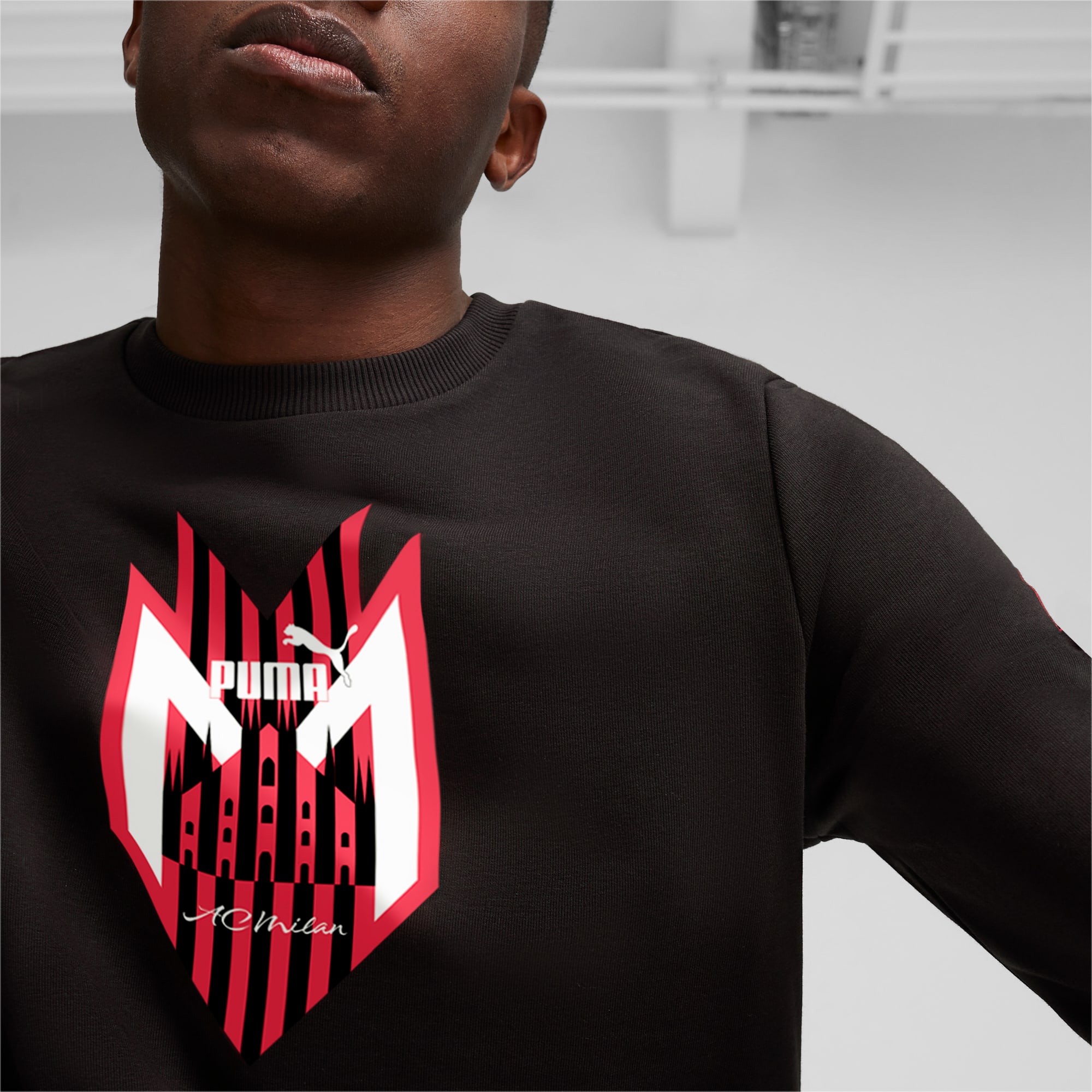 Men's PUMA AC Milan Ftblicons Sweatshirt, Black