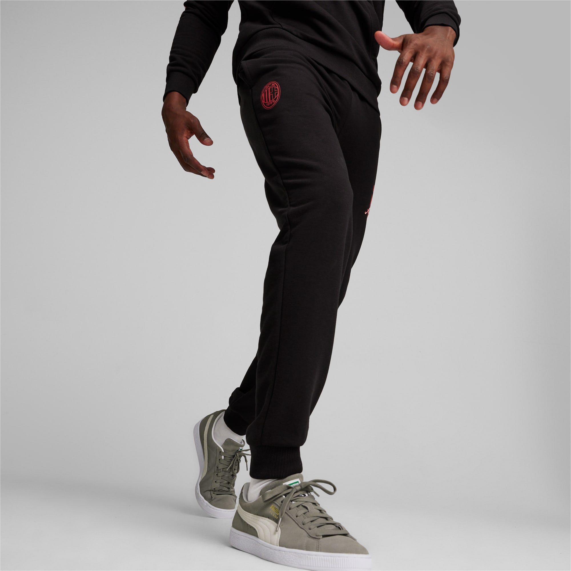 Men's PUMA AC Milan Ftblicons Sweatpants, Black, Size L, Clothing