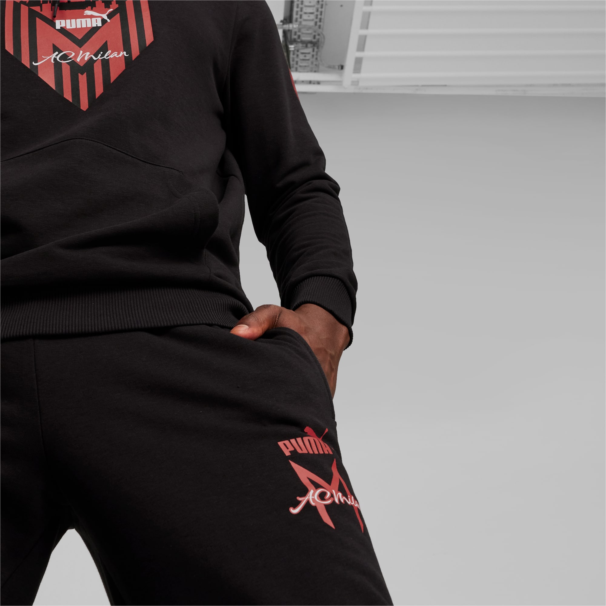 PUMA Pantalon De Survêtement Ftblicons AC Milan Pour Homme, Noir