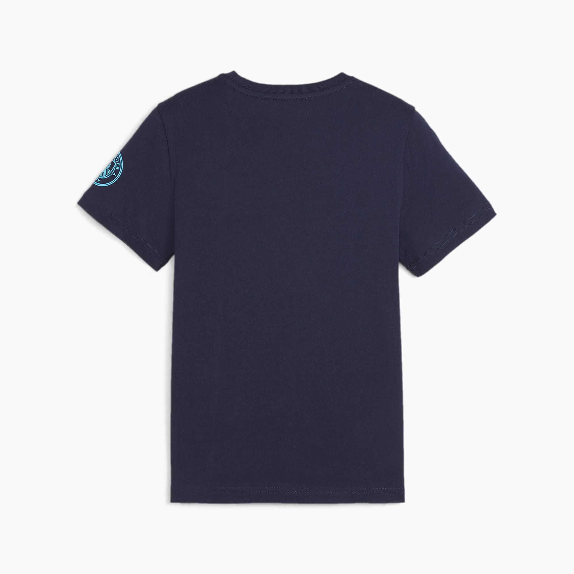 PUMA Camiseta Manchester City Ftblicons Para Jóvenes, Blanco/Azul