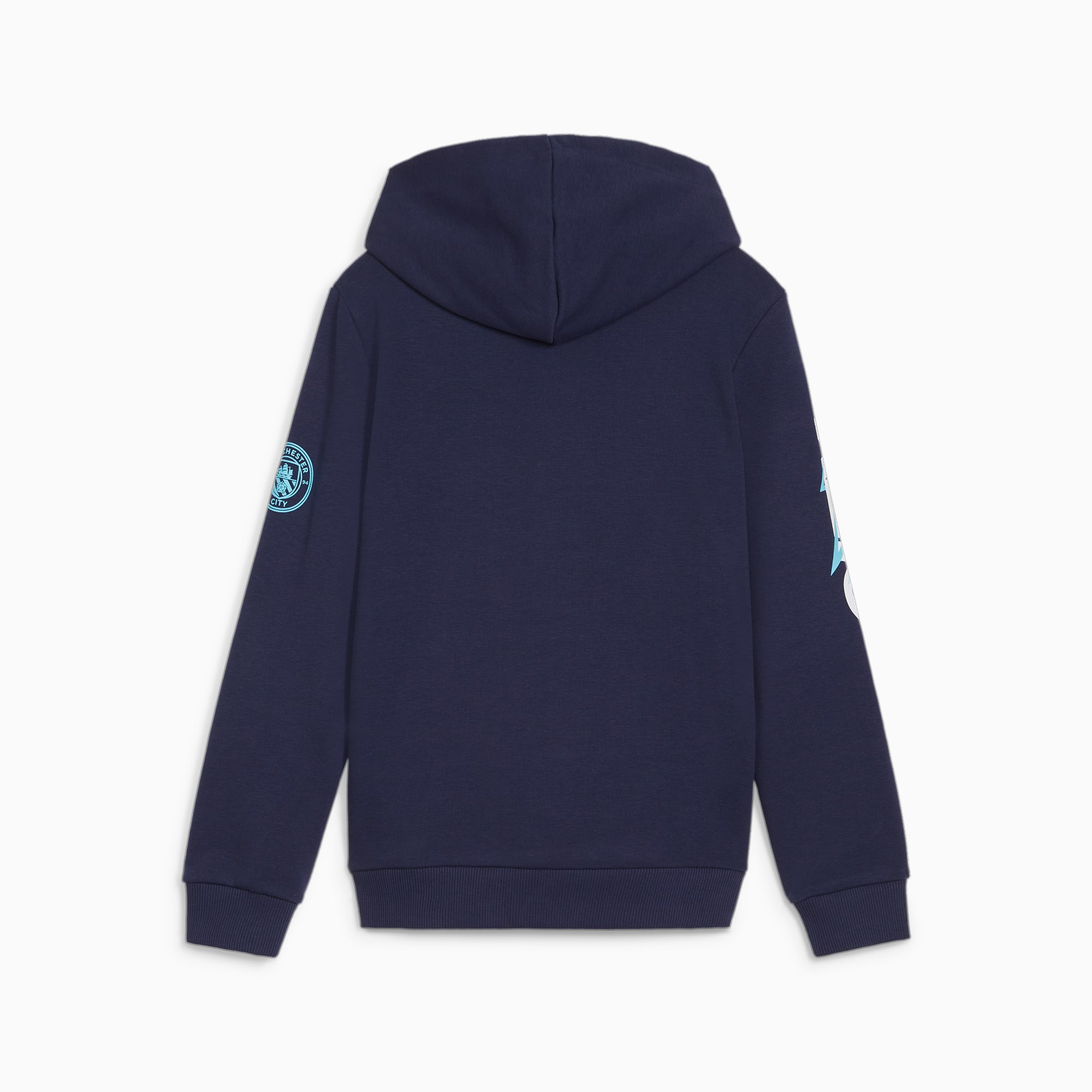 PUMA Manchester City Ftblicons Youth Hoodie, Dark Blue