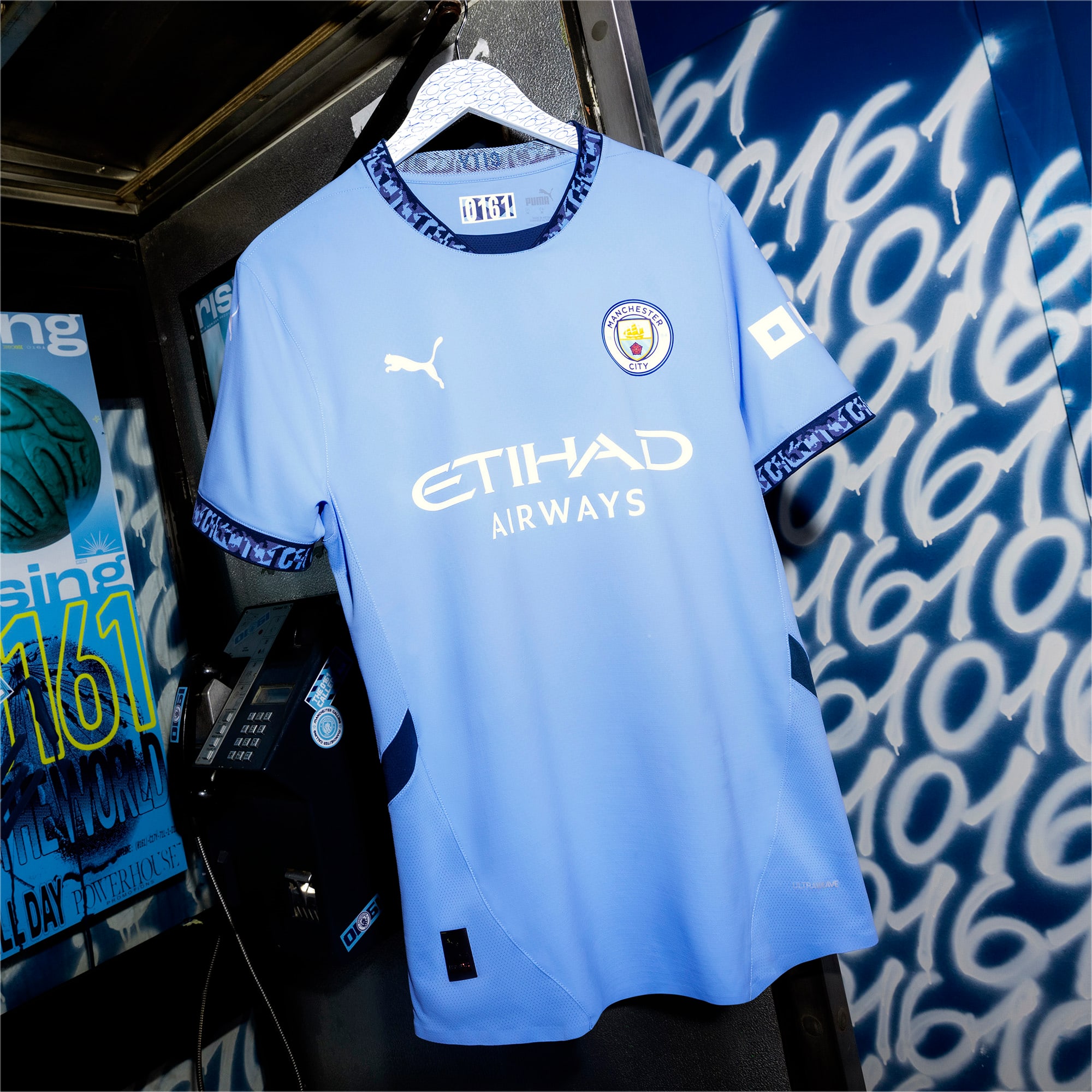 PUMA Manchester City 24/25 Authentic thuisshirt, Blauw