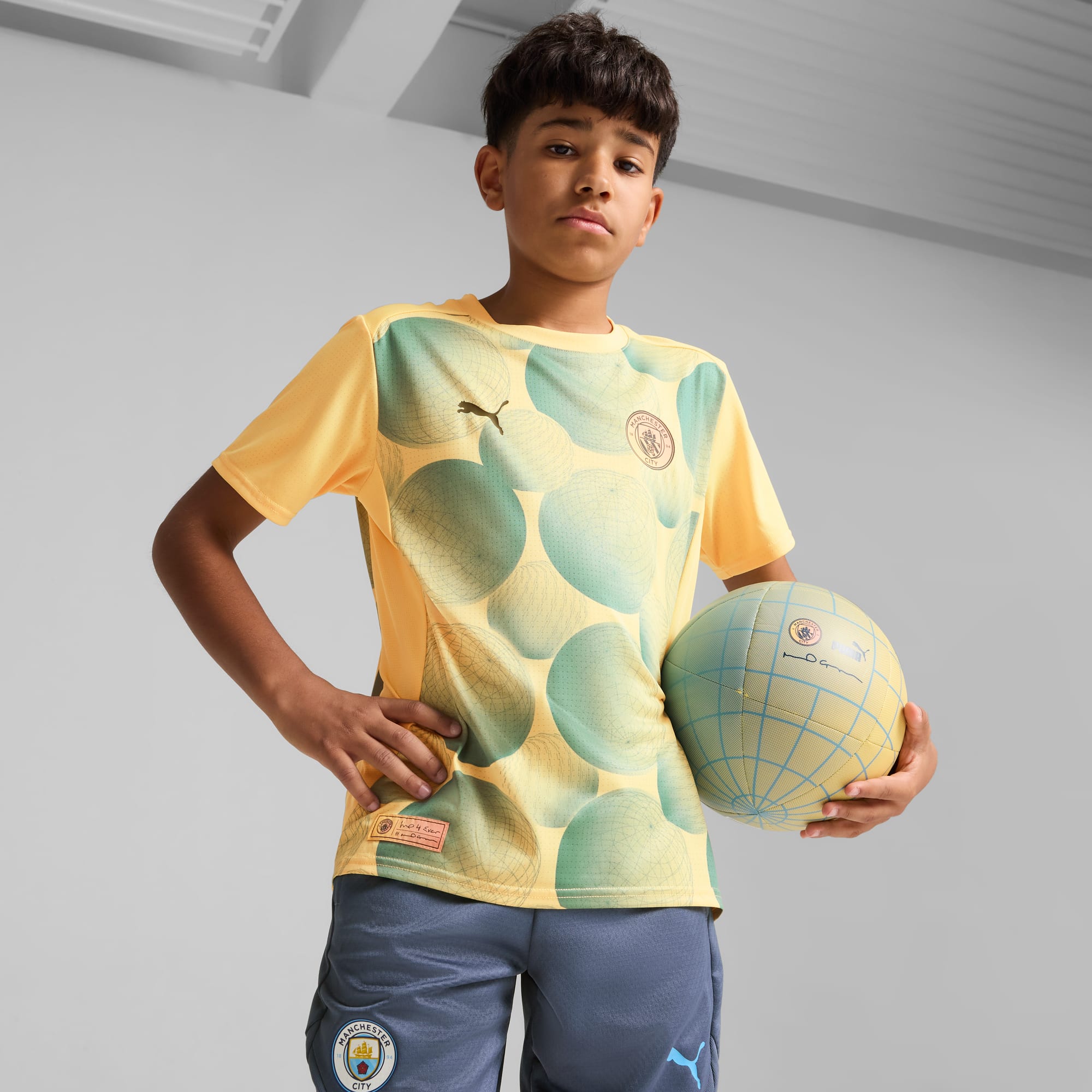 PUMA Manchester City Pre-match Kurzarmtrikot Teenager Für Kinder, Blau, Größe: 116, Kleidung