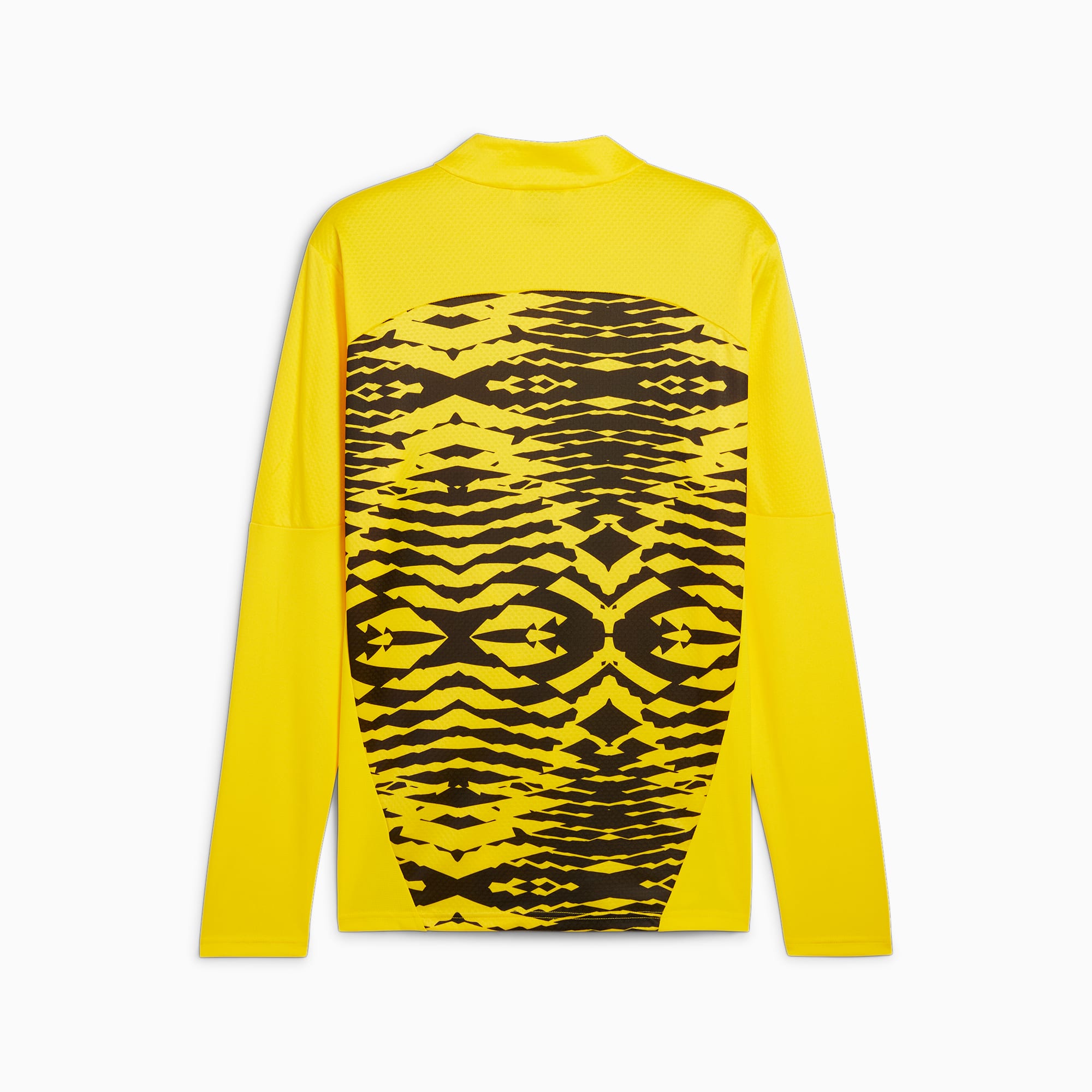 PUMA Borussia Dortmund prematch-top met kwartrits voor Heren, Zwart/Geel