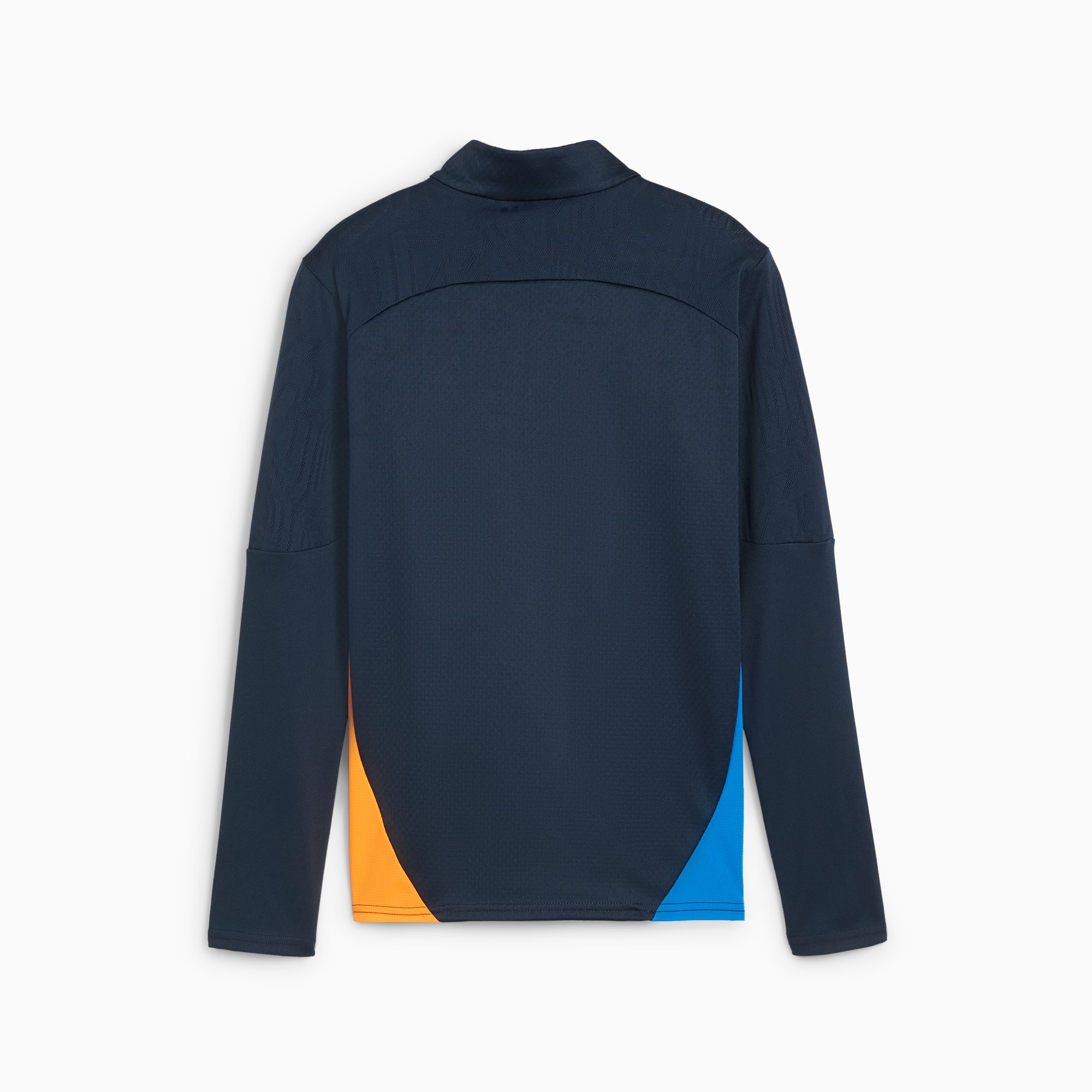 PUMA Olympique Marseille Trainingstrui 1/4 Zip 2024-2025 Kids Blauw Beige Wit