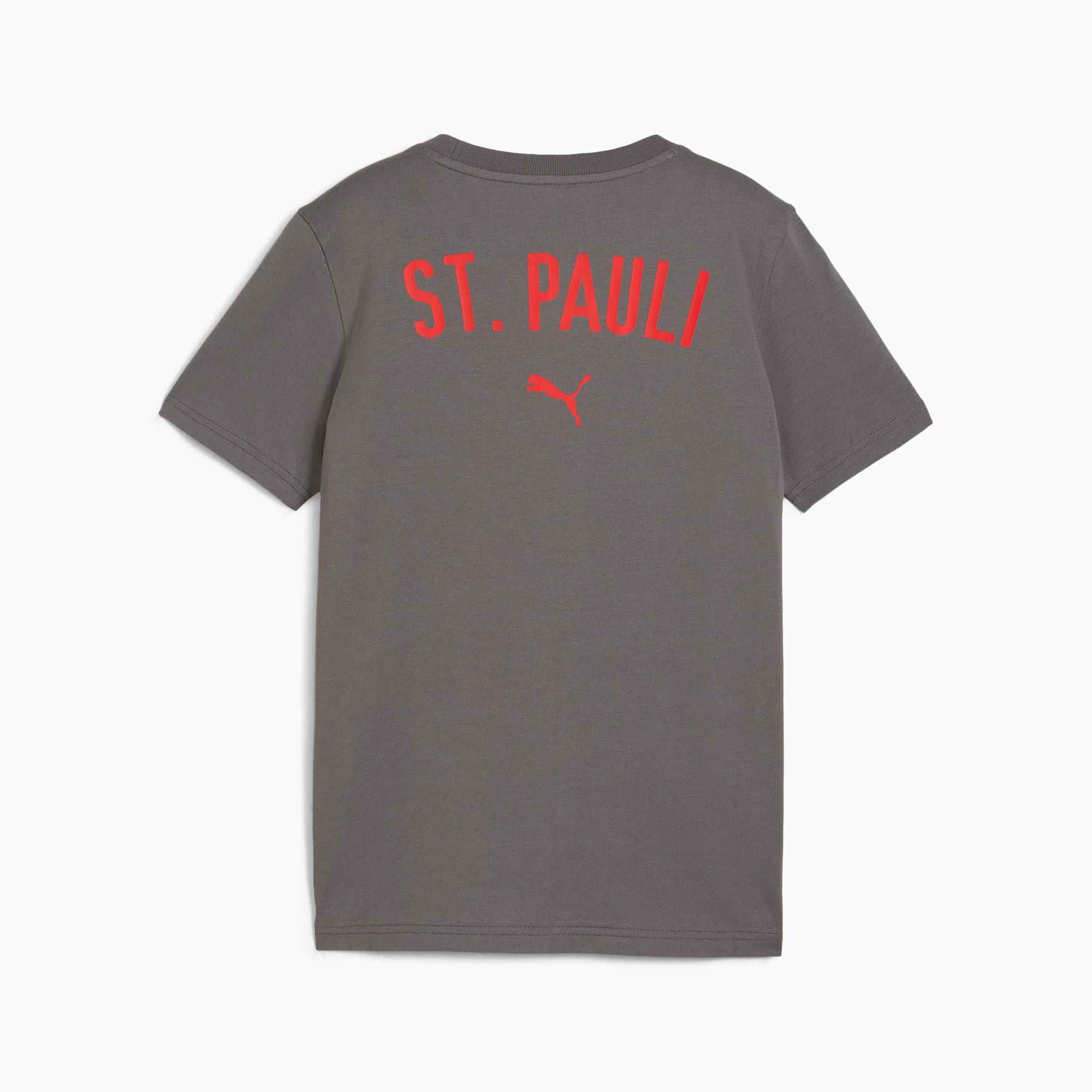 PUMA FC St. Pauli Casuals T-shirt, Grijs/Rood