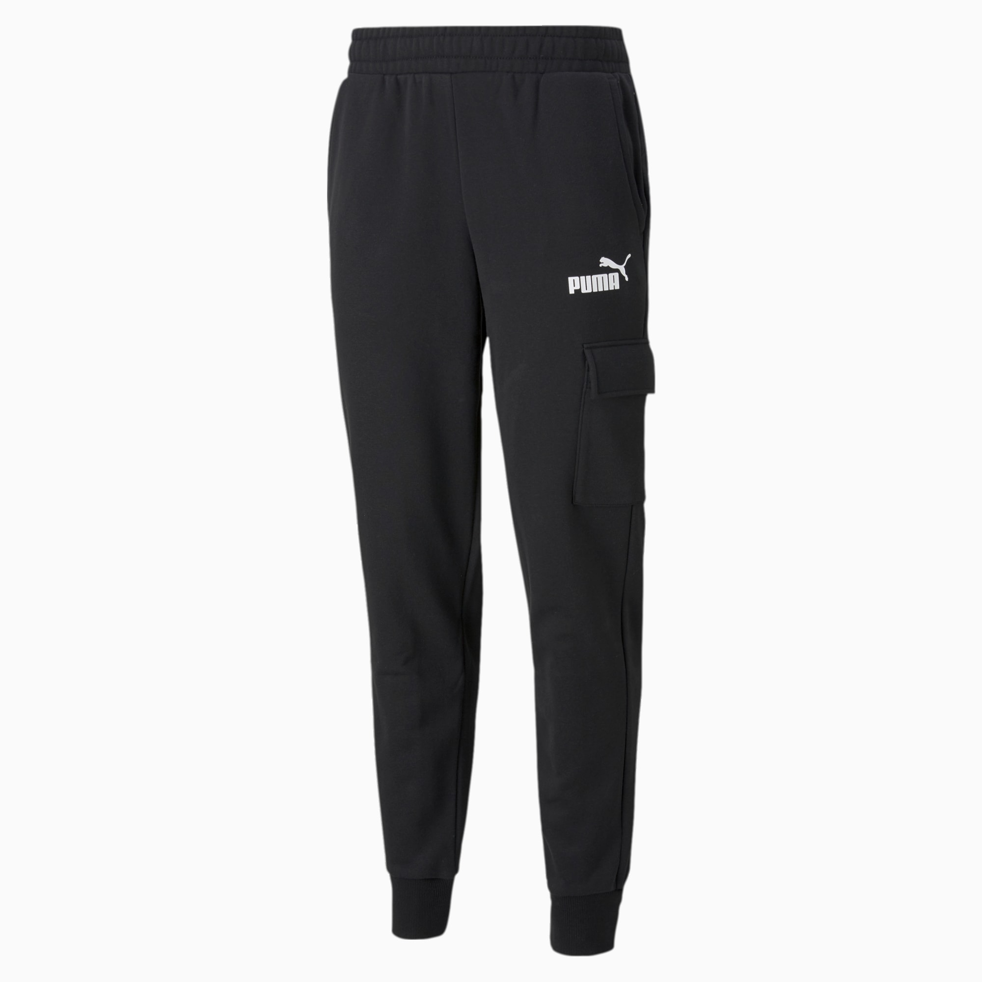 PUMA Essentials Men's Cargo Pants, Black, Size XS, Clothing