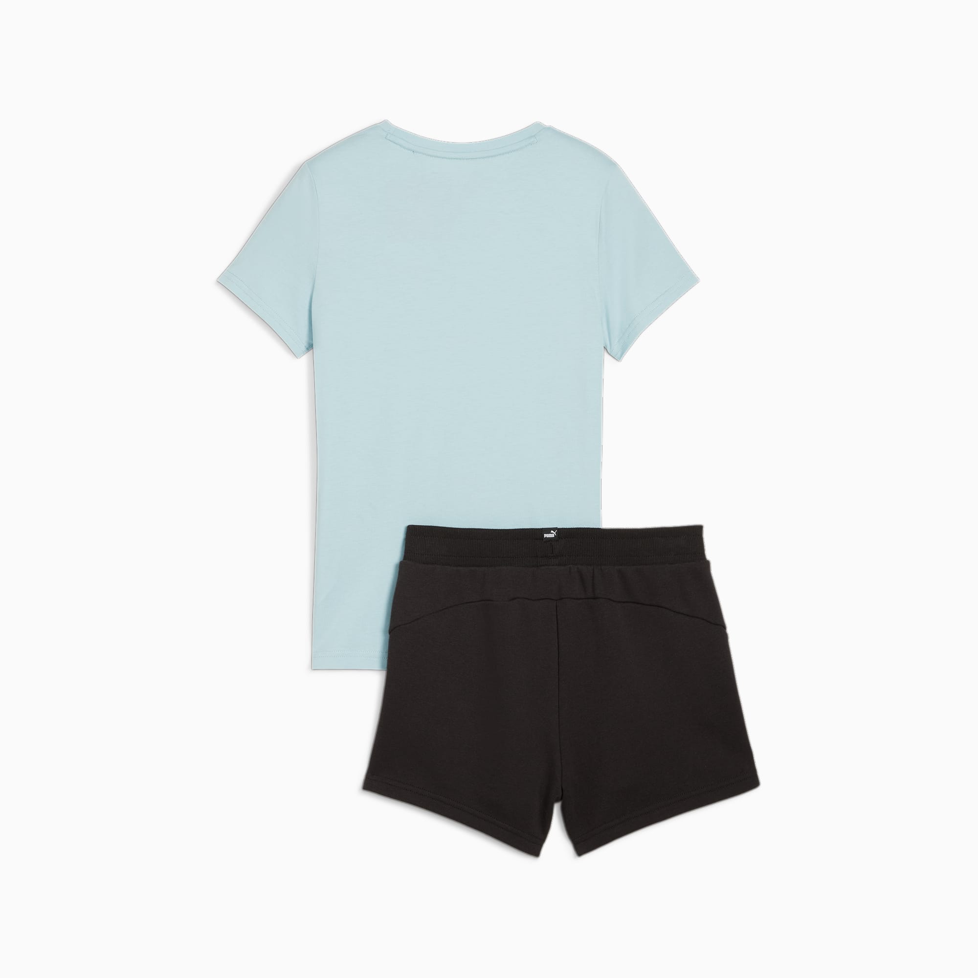 PUMA Logo T-shirt en shorts set, Turquoise Surf