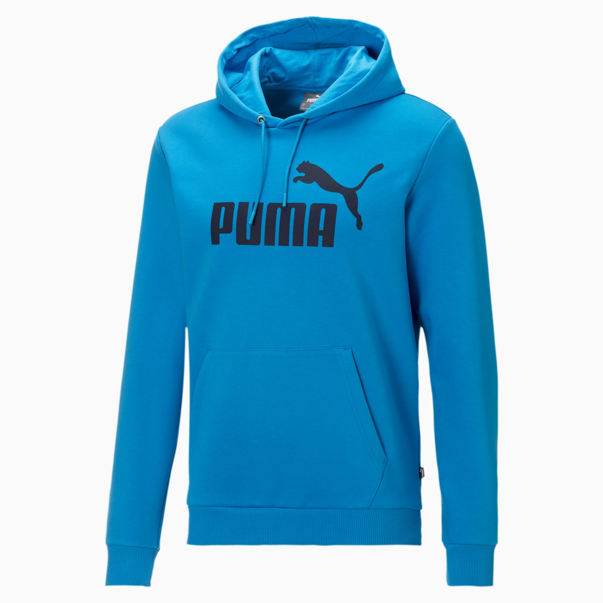 Blank Big Logo Fleece hoodie voor Heren, Blauw, Maat S | PUMA