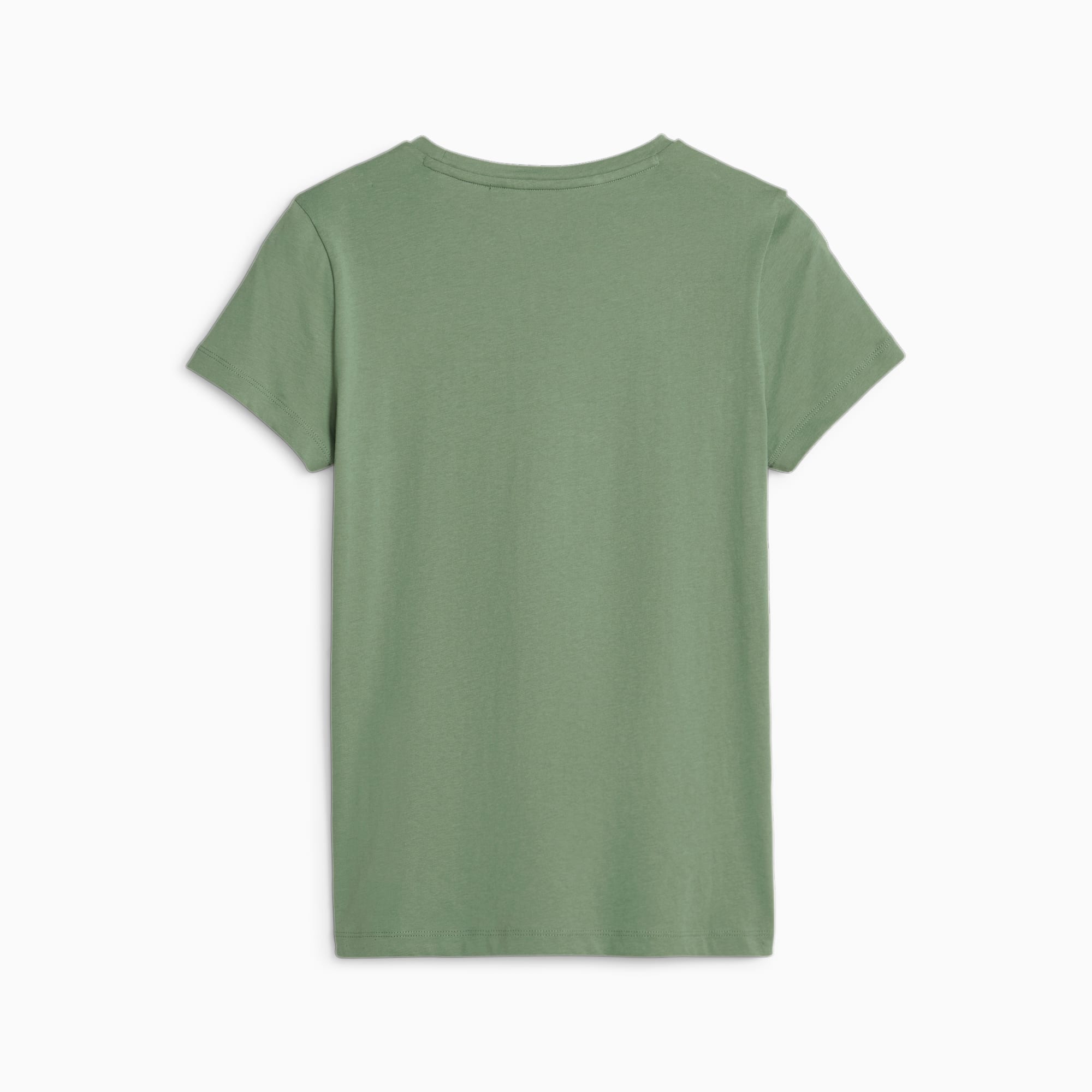 PUMA Essentials+ Metallic Logo T-shirt 'voor Dames, Eucalyptus