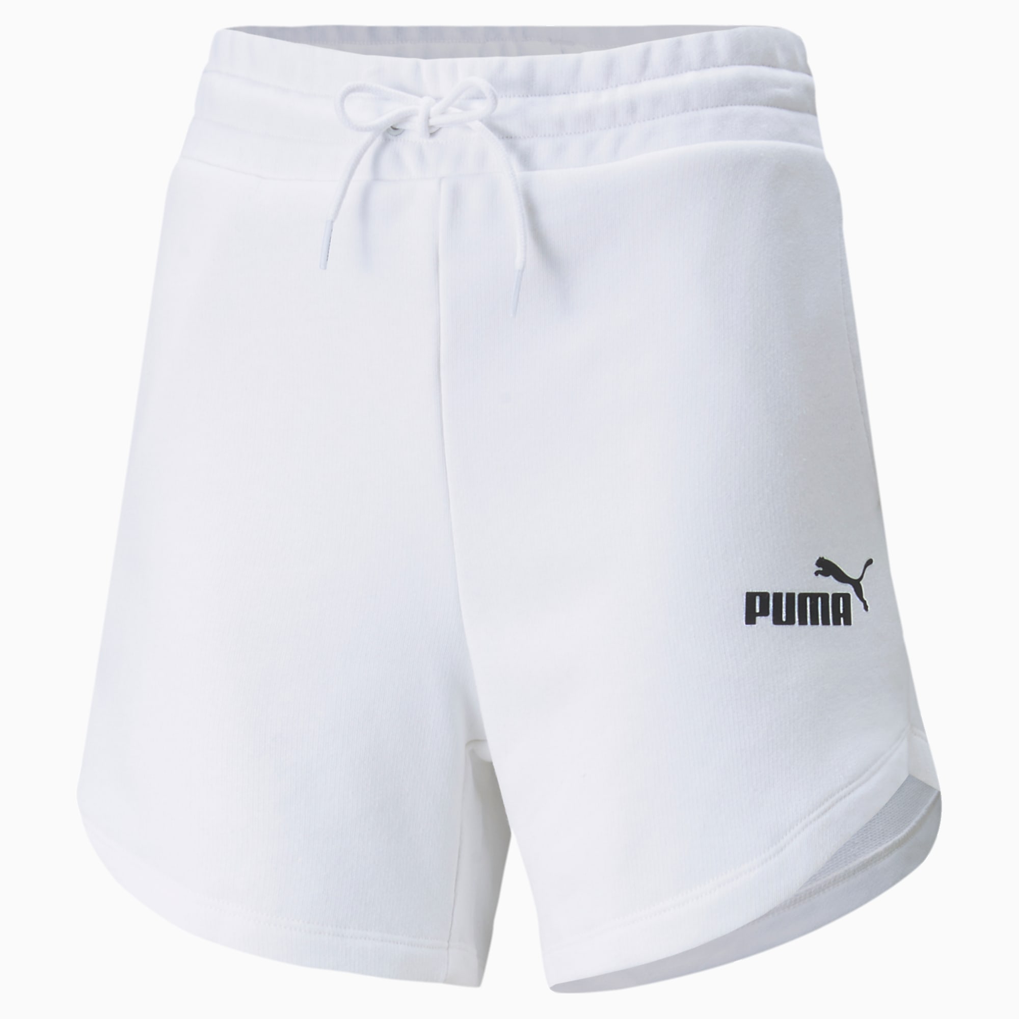 PUMA Short Taille Haute Essentials Femme, Blanc