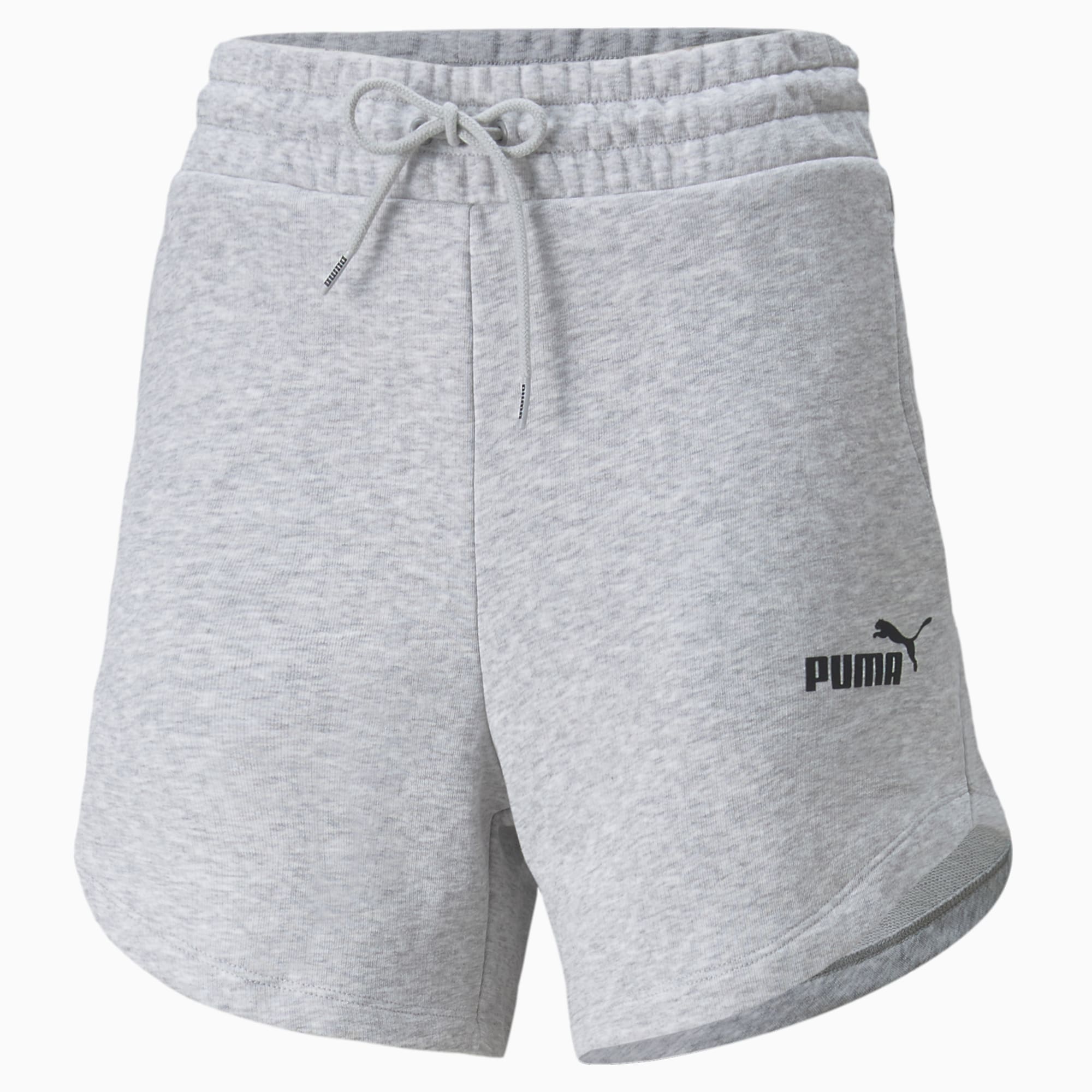 PUMA Shorts Para Mujer Essentials High Waist, Gris