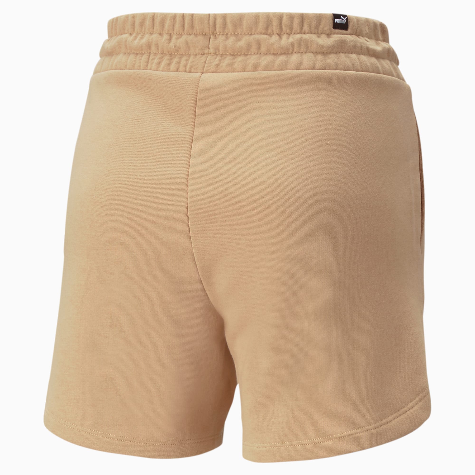 PUMA Essentials short met hoge taille voor Dames, Dusty Tan