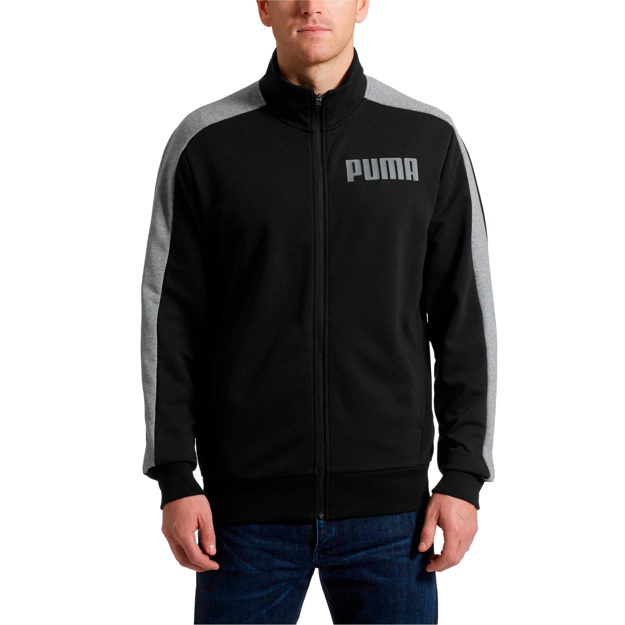 PUMA Blouson de survêtement Contrast pour Homme, Noir, Taille M, Vêtements