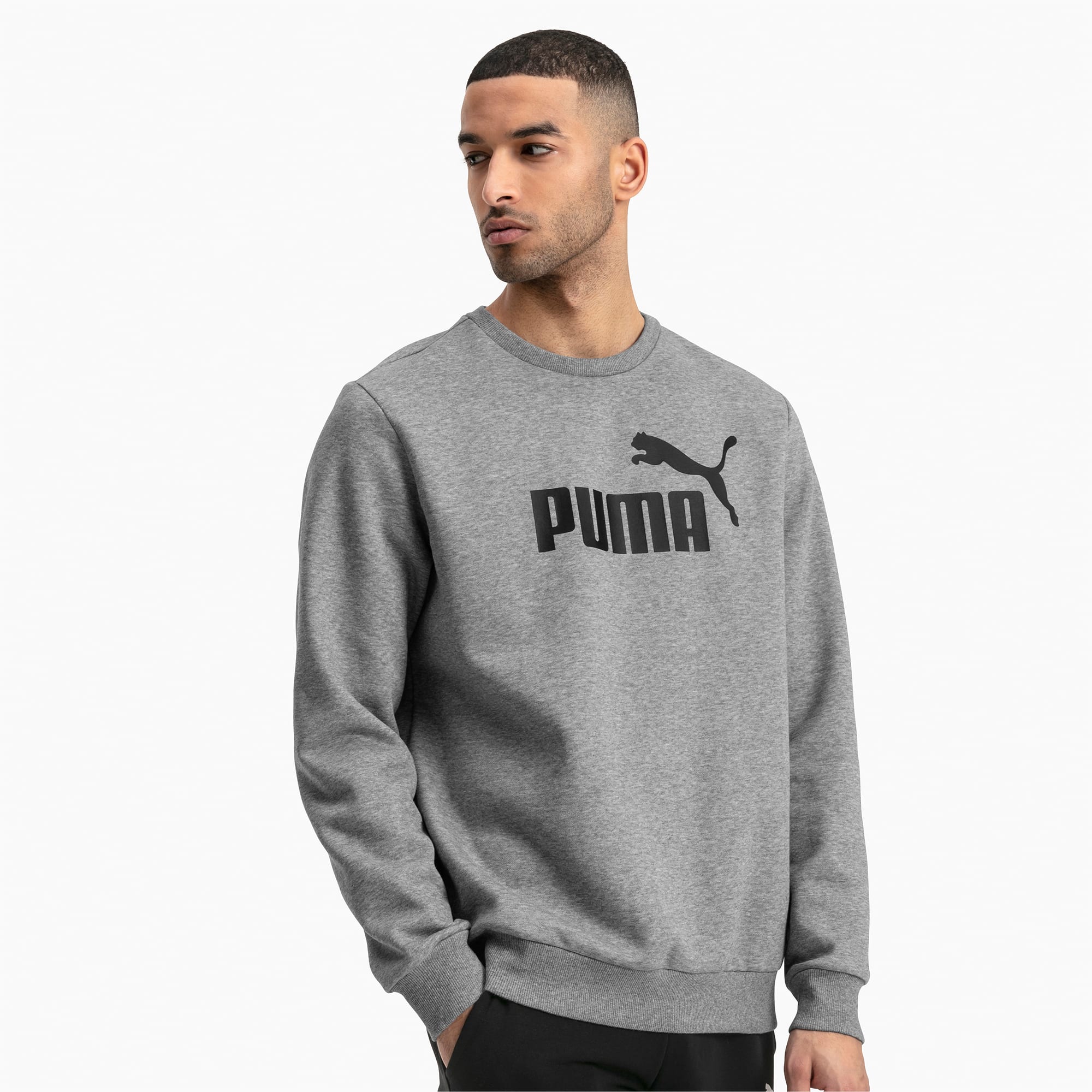 PUMA Sweat Essentials Fleece pour Homme, Gris/Bruyère, Taille XS, Vêtements