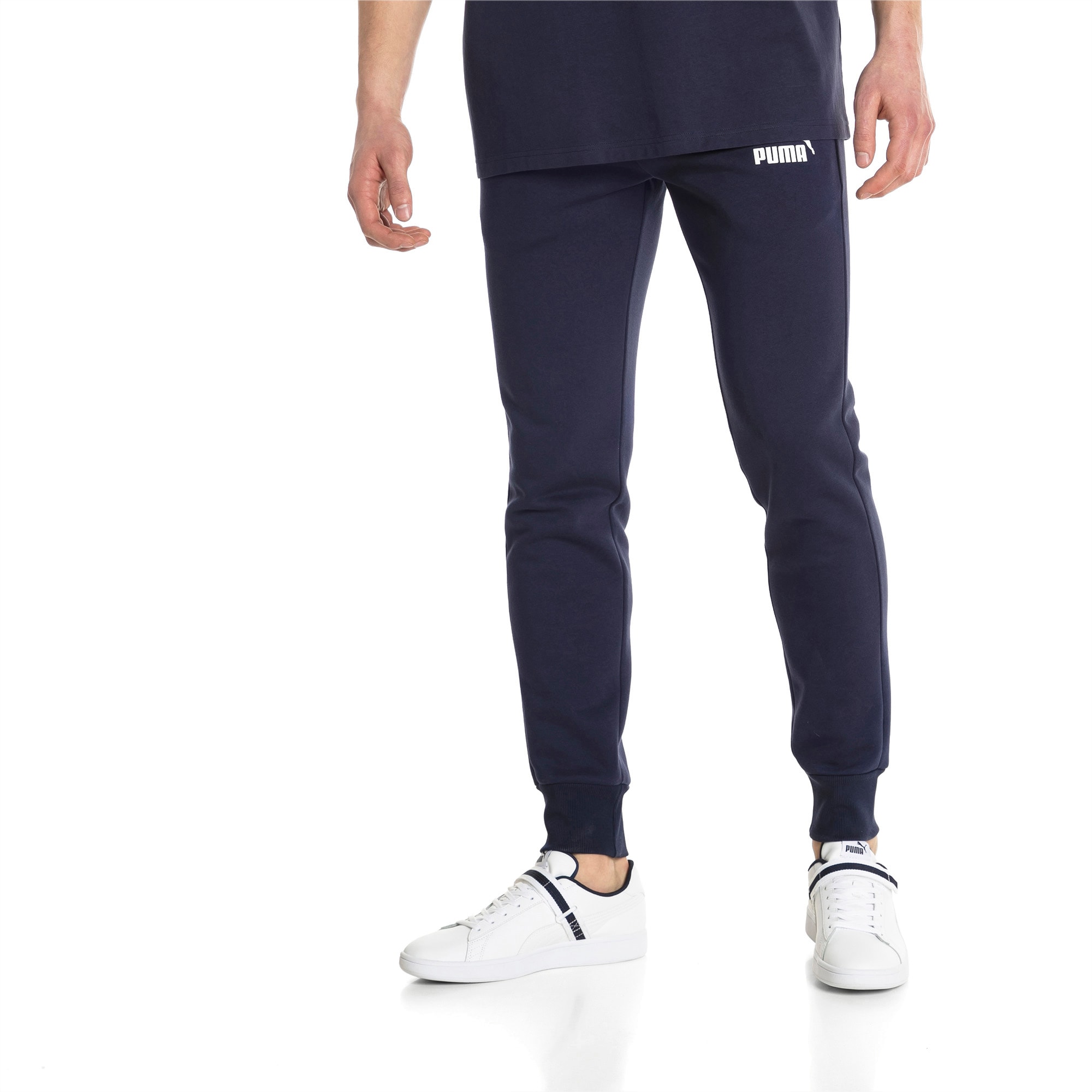 PUMA Pantalon de survêtement Essentials Fleece pour Homme, Bleu, Taille XS, Vêtements