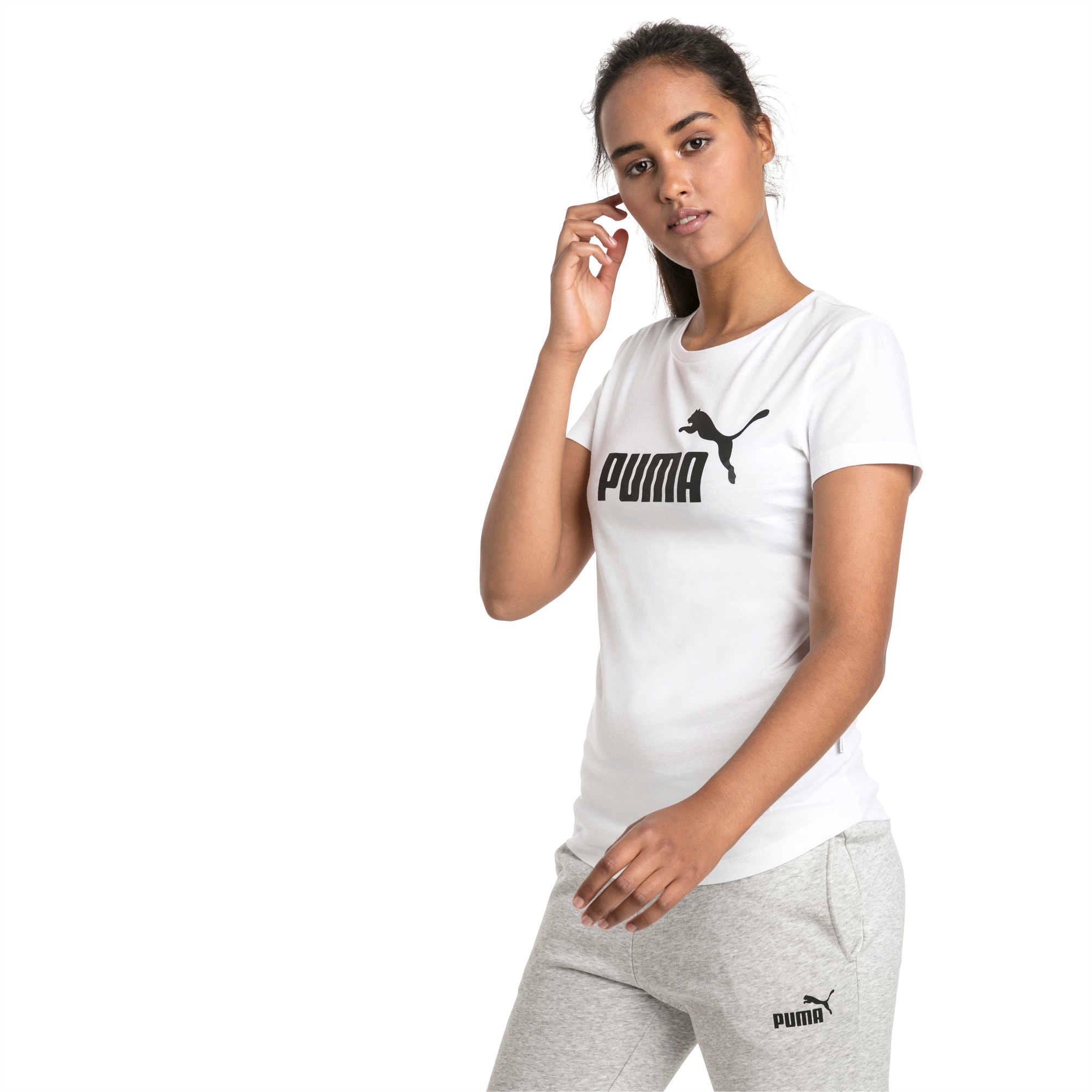 PUMA T-Shirt Essential pour Femme, Blanc, Taille XS, Vêtements