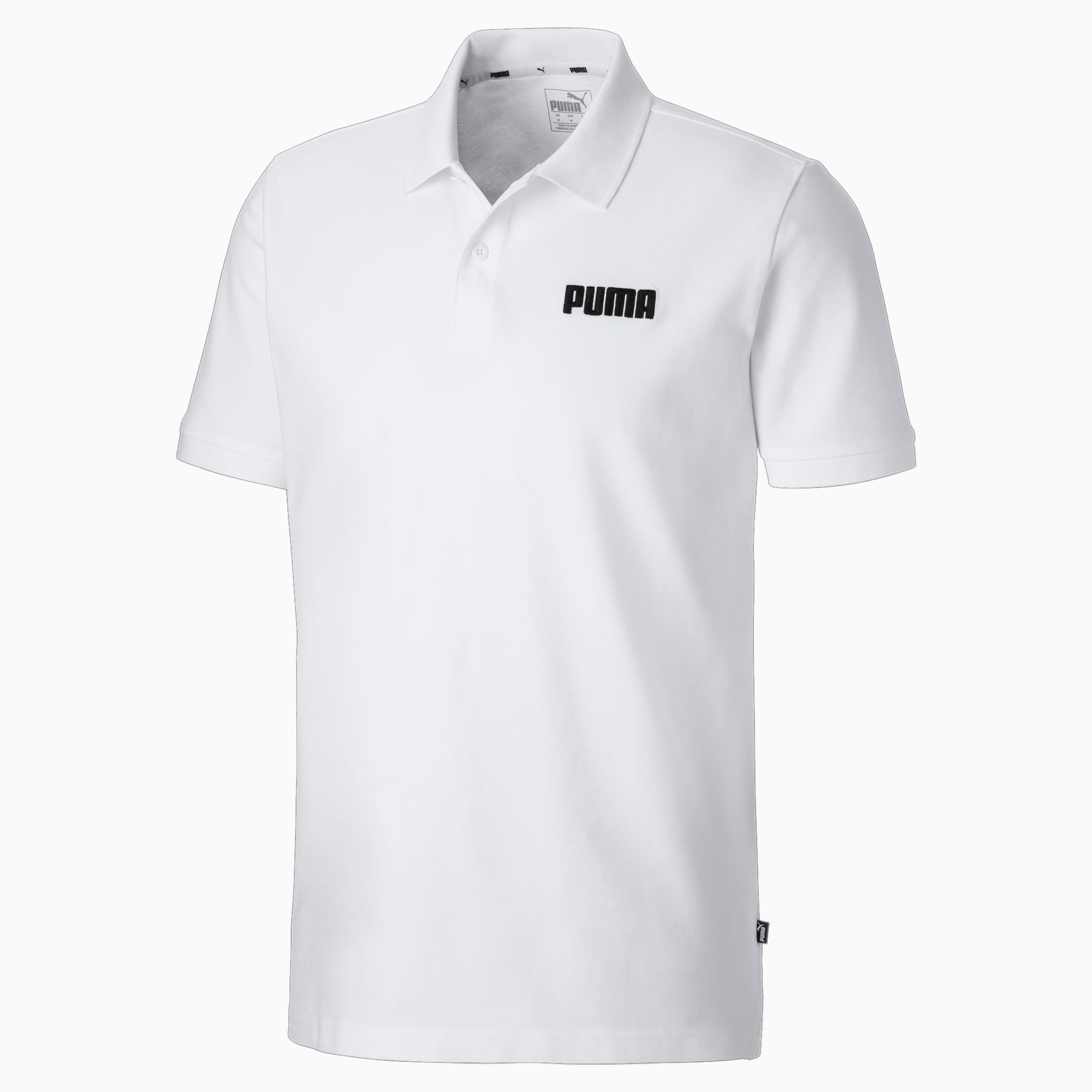 PUMA Polo Essentials Piqué pour Homme, Blanc, Taille XL, Vêtements