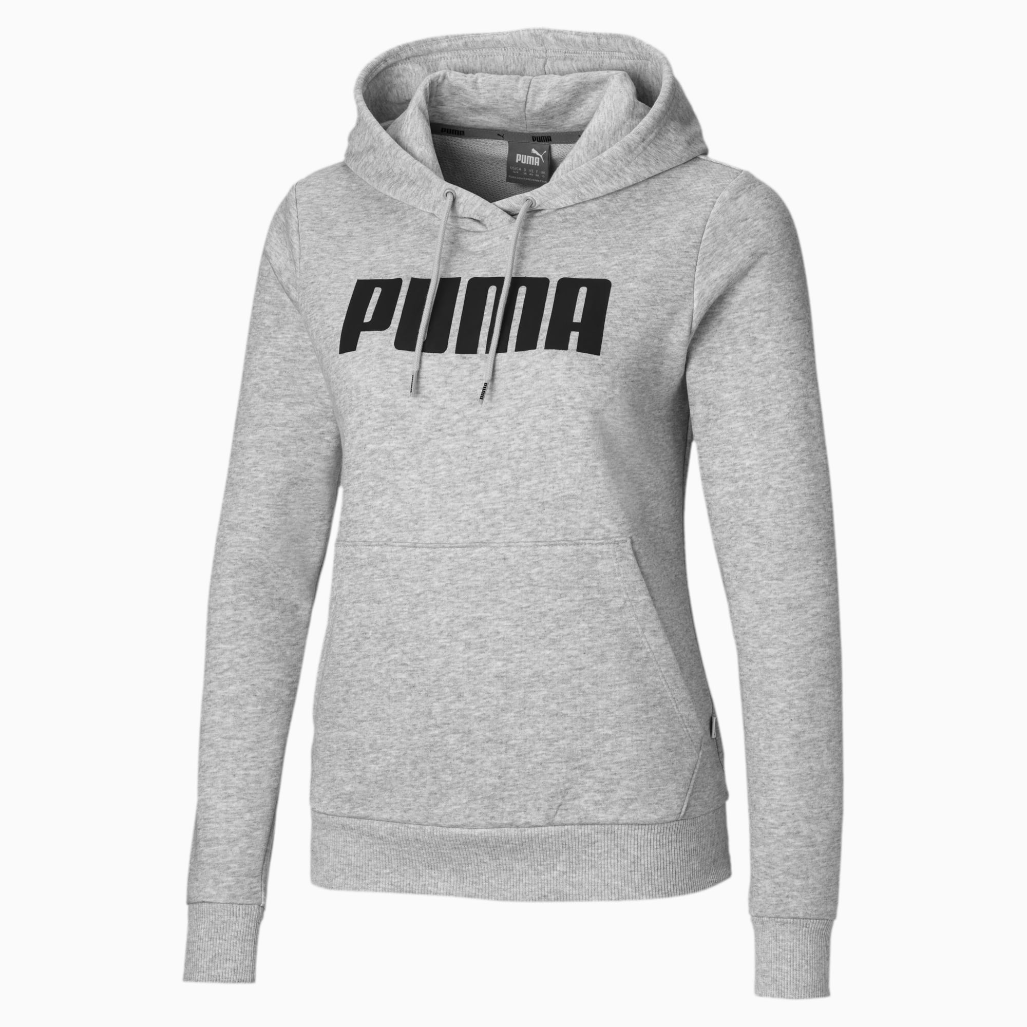PUMA Sweatshirt à capuche Essentials pour Femme, Gris/Bruyère, Taille XS, Vêtements