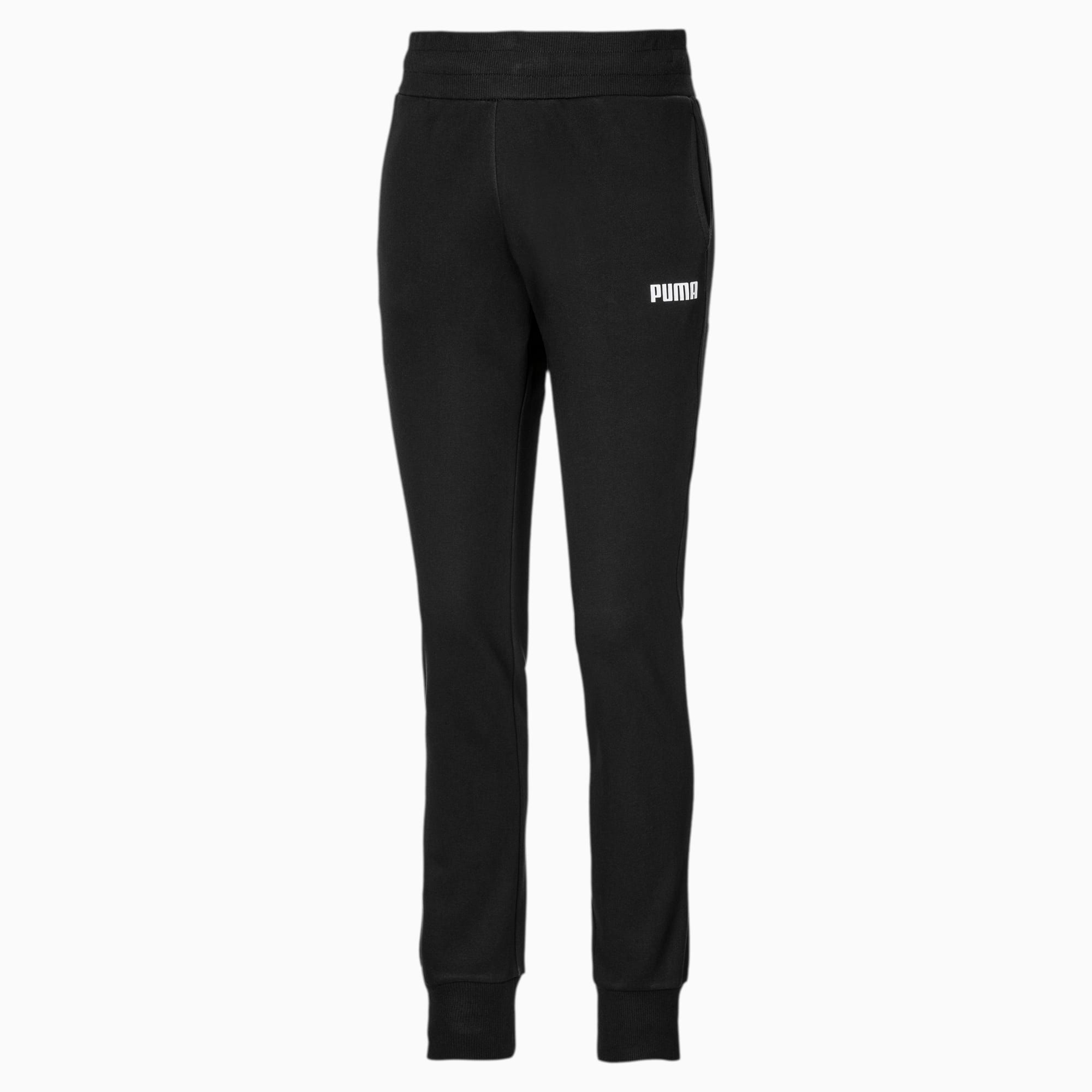 PUMA Pantalon en sweat Essentials Fleece pour Femme, Noir, Taille M, Vêtements