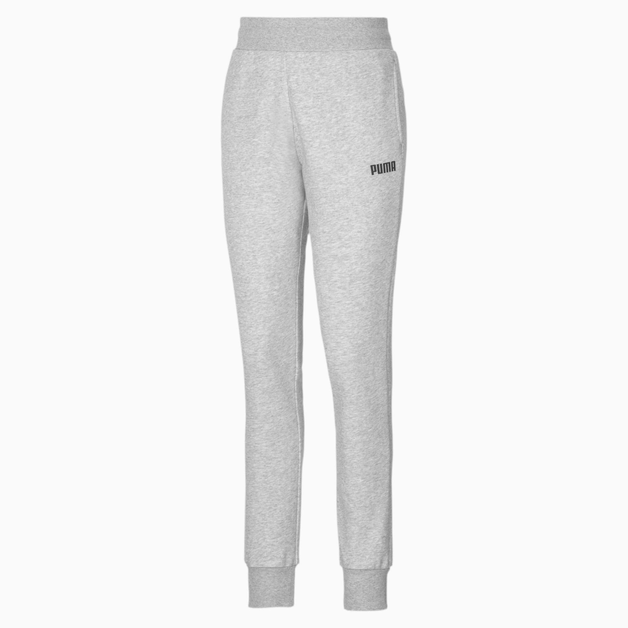 PUMA Pantalon en sweat Essentials Fleece pour Femme, Gris/Bruyère, Taille M, Vêtements