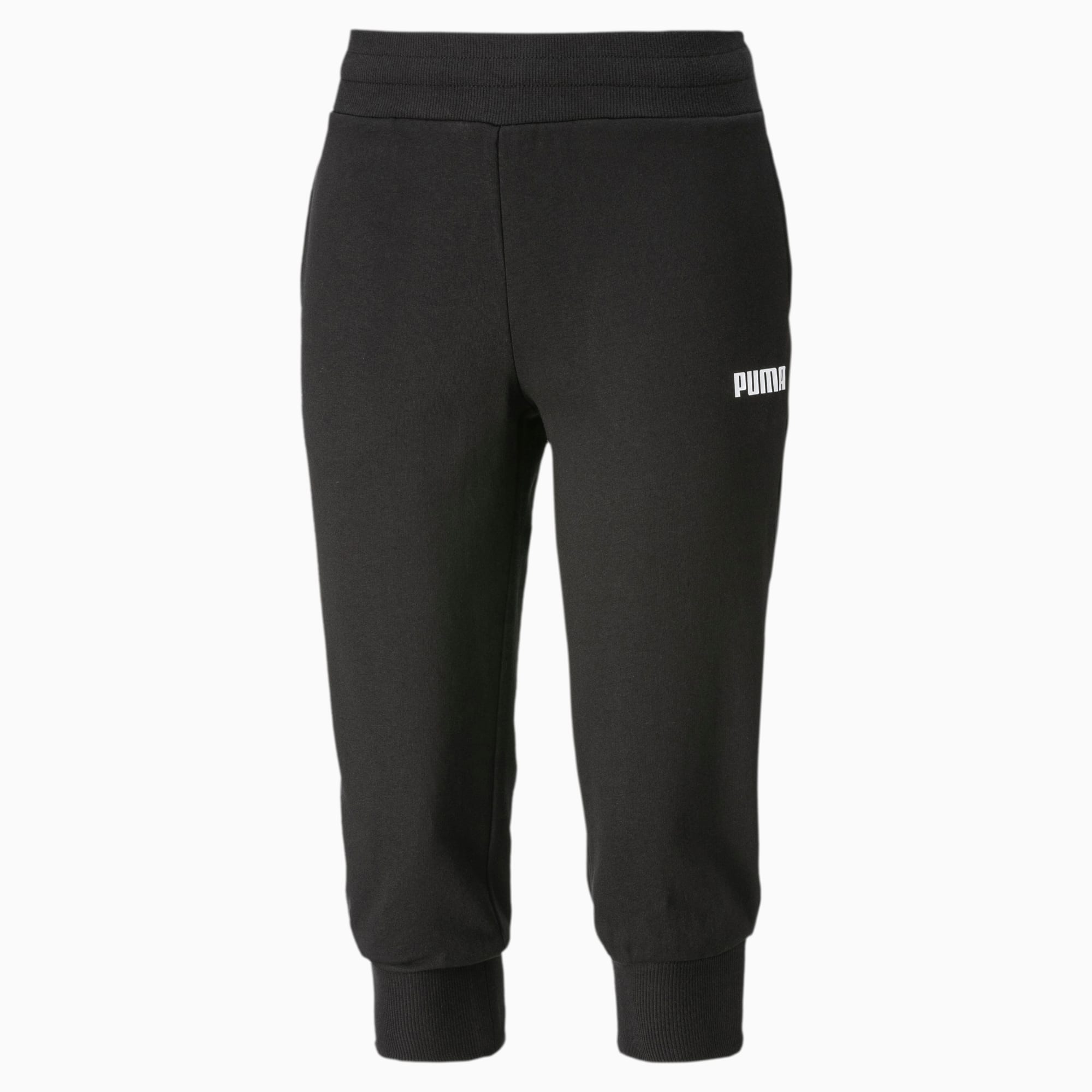 PUMA Pantalon de sweat Essentials Capri pour Femme, Noir, Taille S, Vêtements