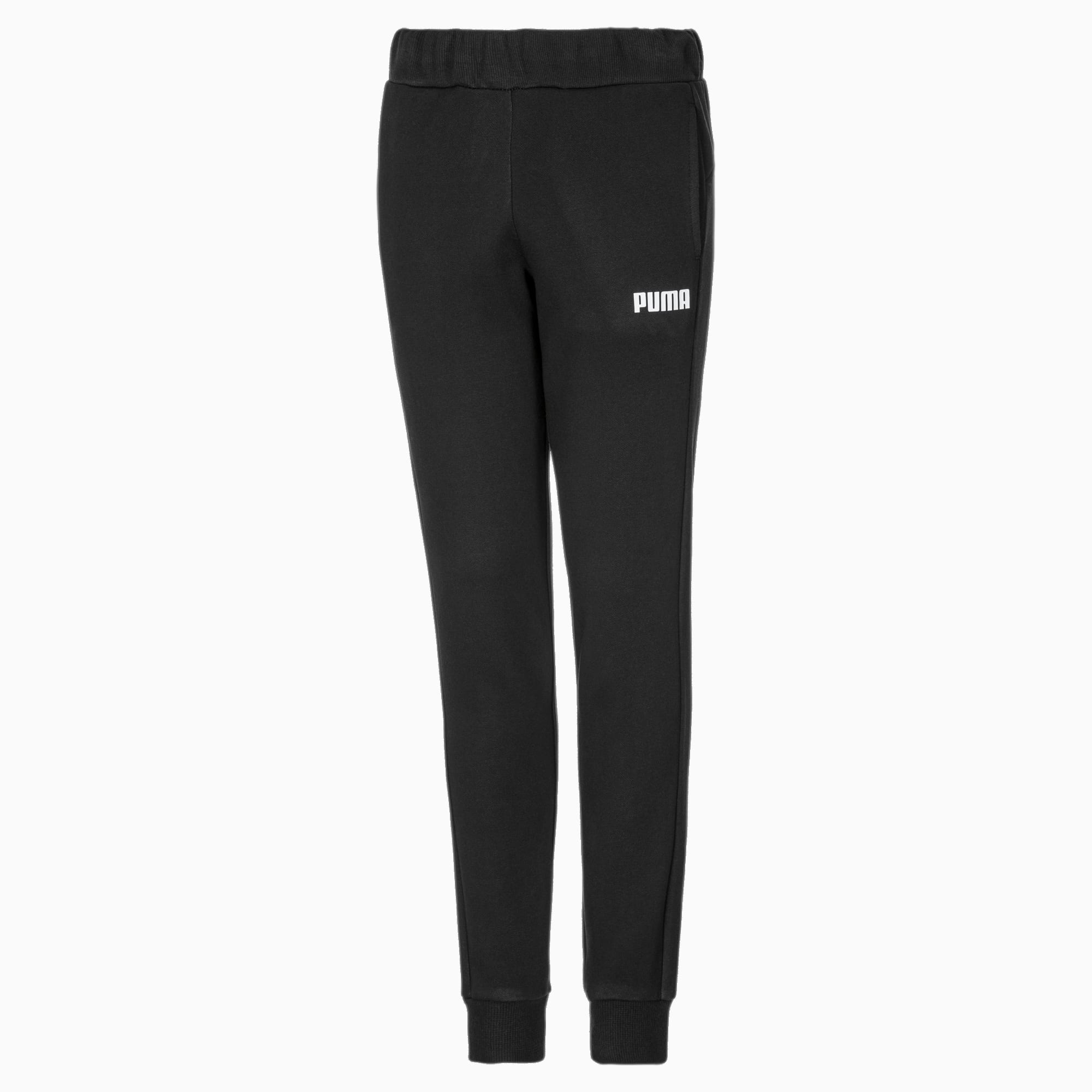 PUMA Pantalon en sweat Essentials Fleece pour fille, Noir, Taille 110, Vêtements