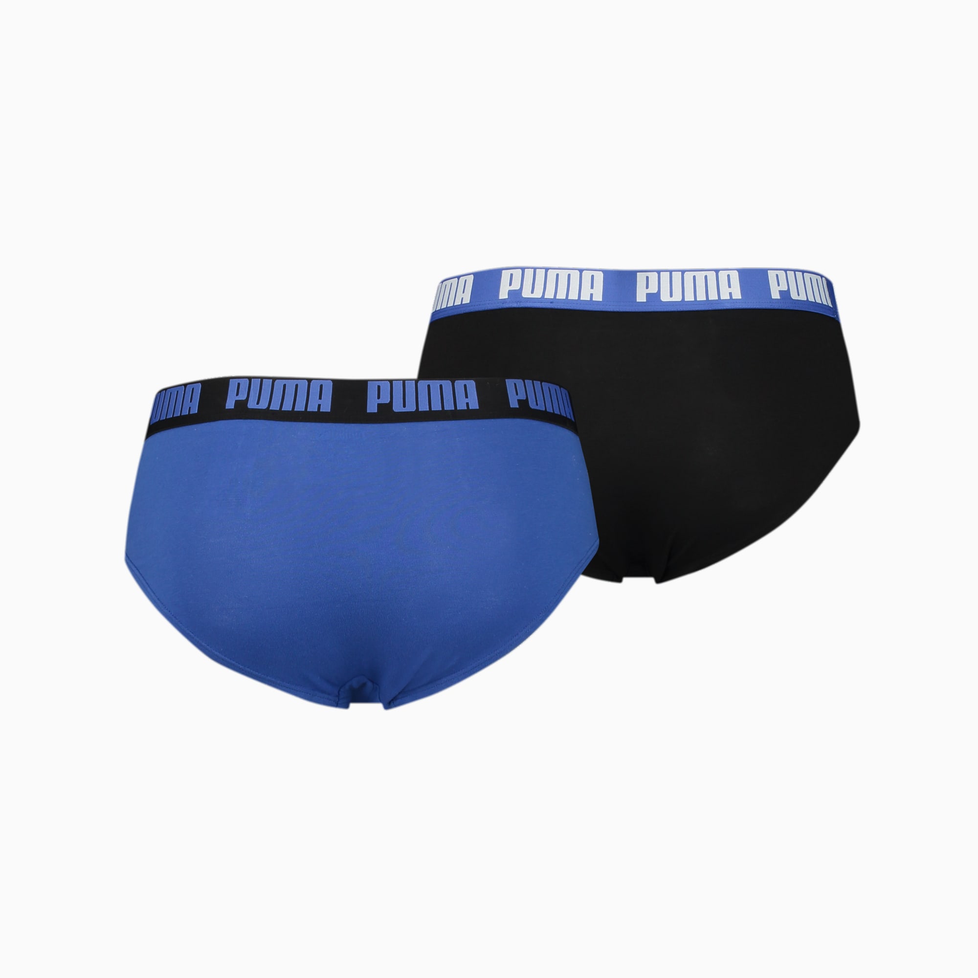 PUMA Basic Slips Herren 2er-Pack, Schwarz/Blau, Größe: XL, Kleidung