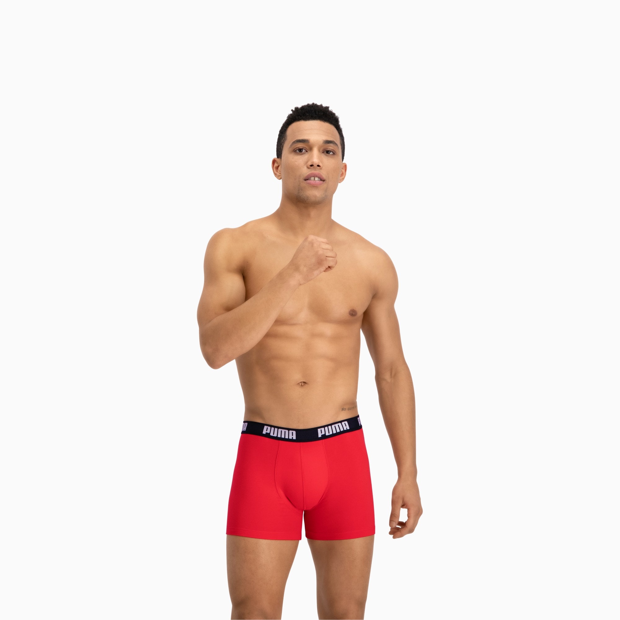 Boxer PUMA Basic Uomo Confezione Da 2, Nero/Rosso/Altro