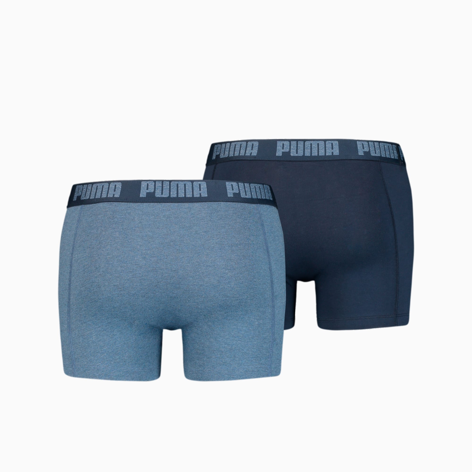 PUMA Basic Boxershorts Herren 2er-Pack, Blau, Größe: L, Kleidung