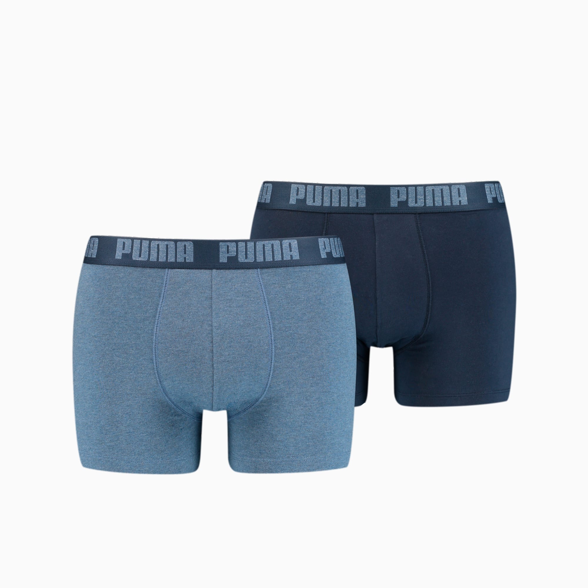 PUMA Basic boxers set van 2, Blauw/Aucun, Maat M