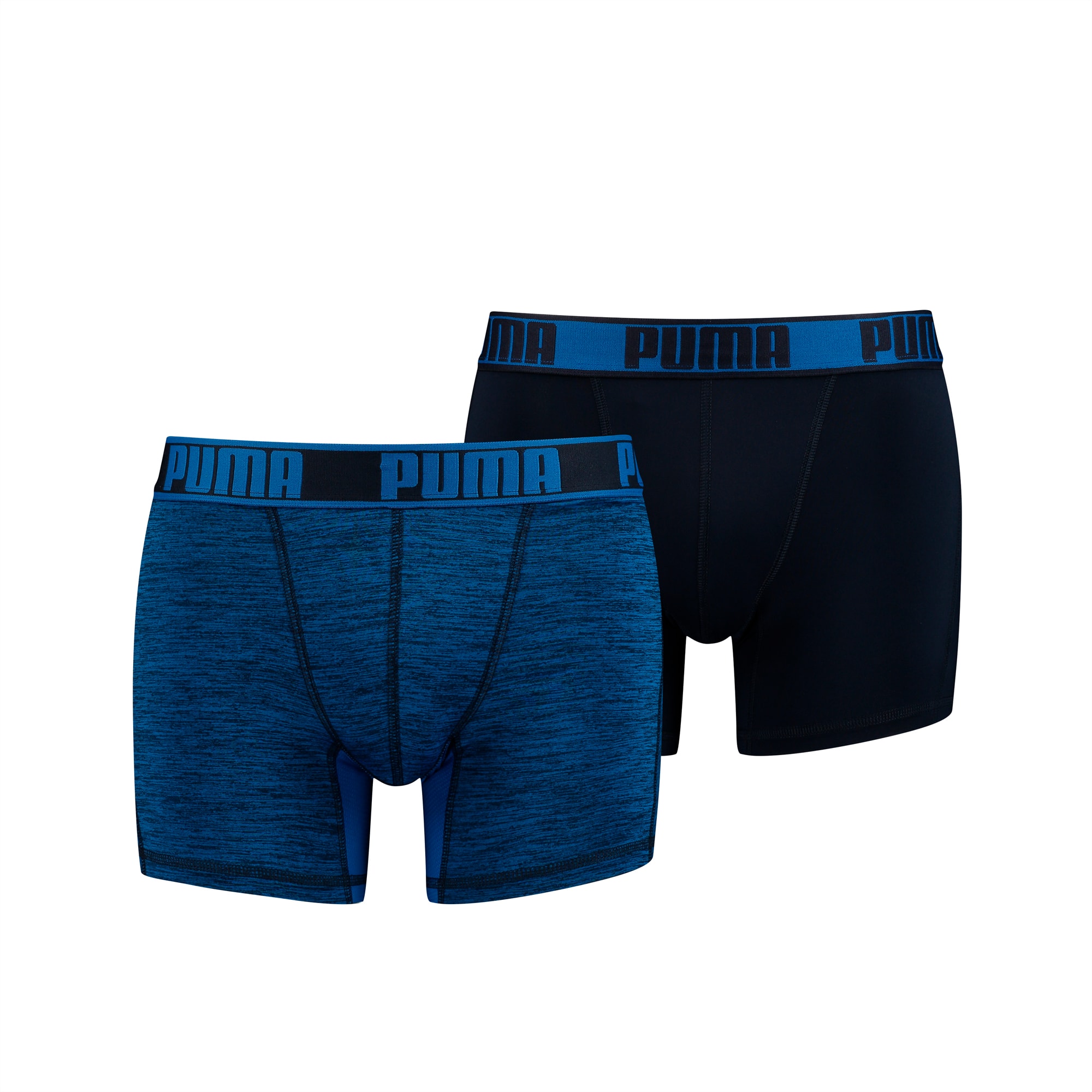 PUMA Shorts boxeurs Grizzly pour Homme (lot de deux), Bleu, Taille S, Vêtements