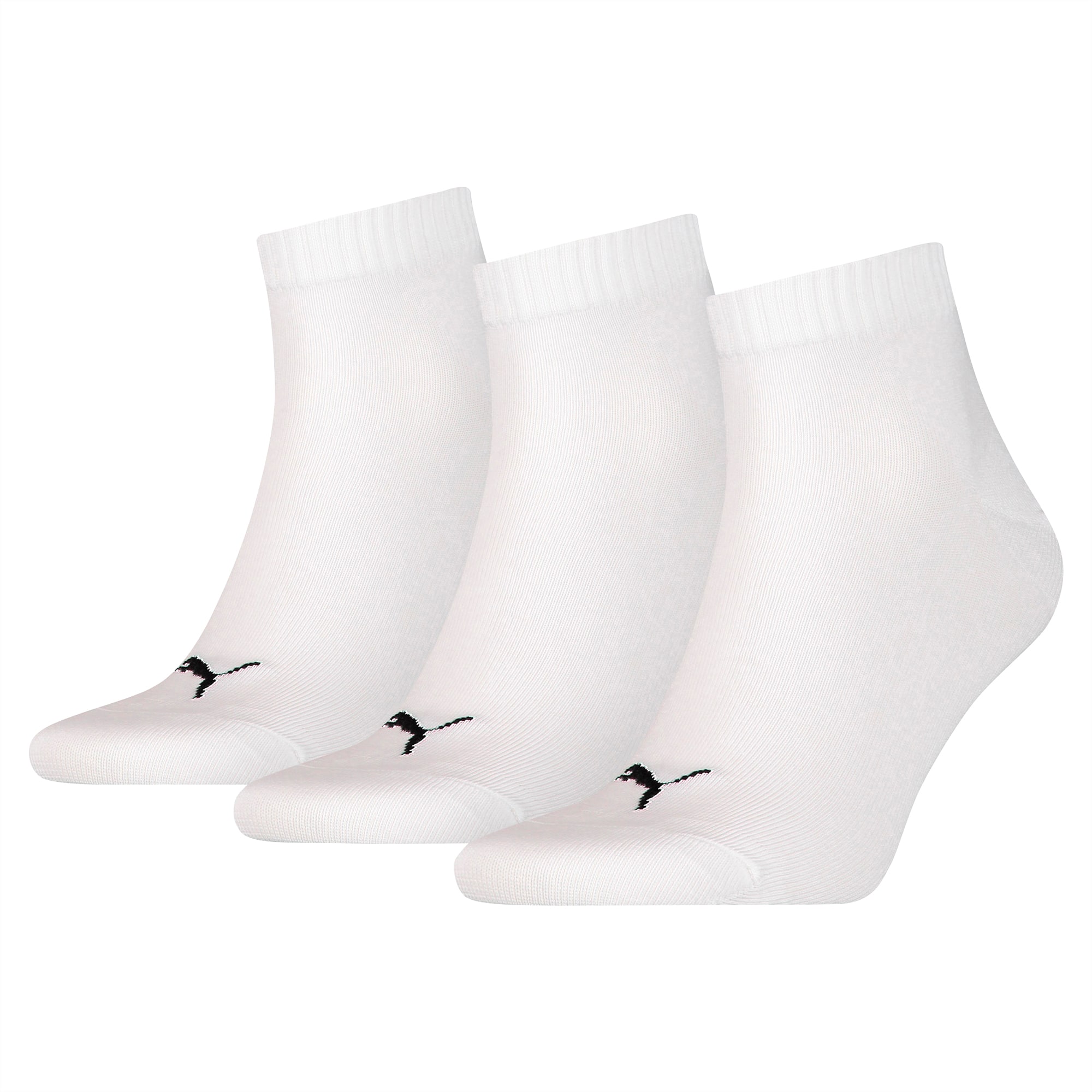 Image of PUMA Einfarbige Quarter-Socken 3er Pack | Mit Aucun | Weiß | Größe: 43-46