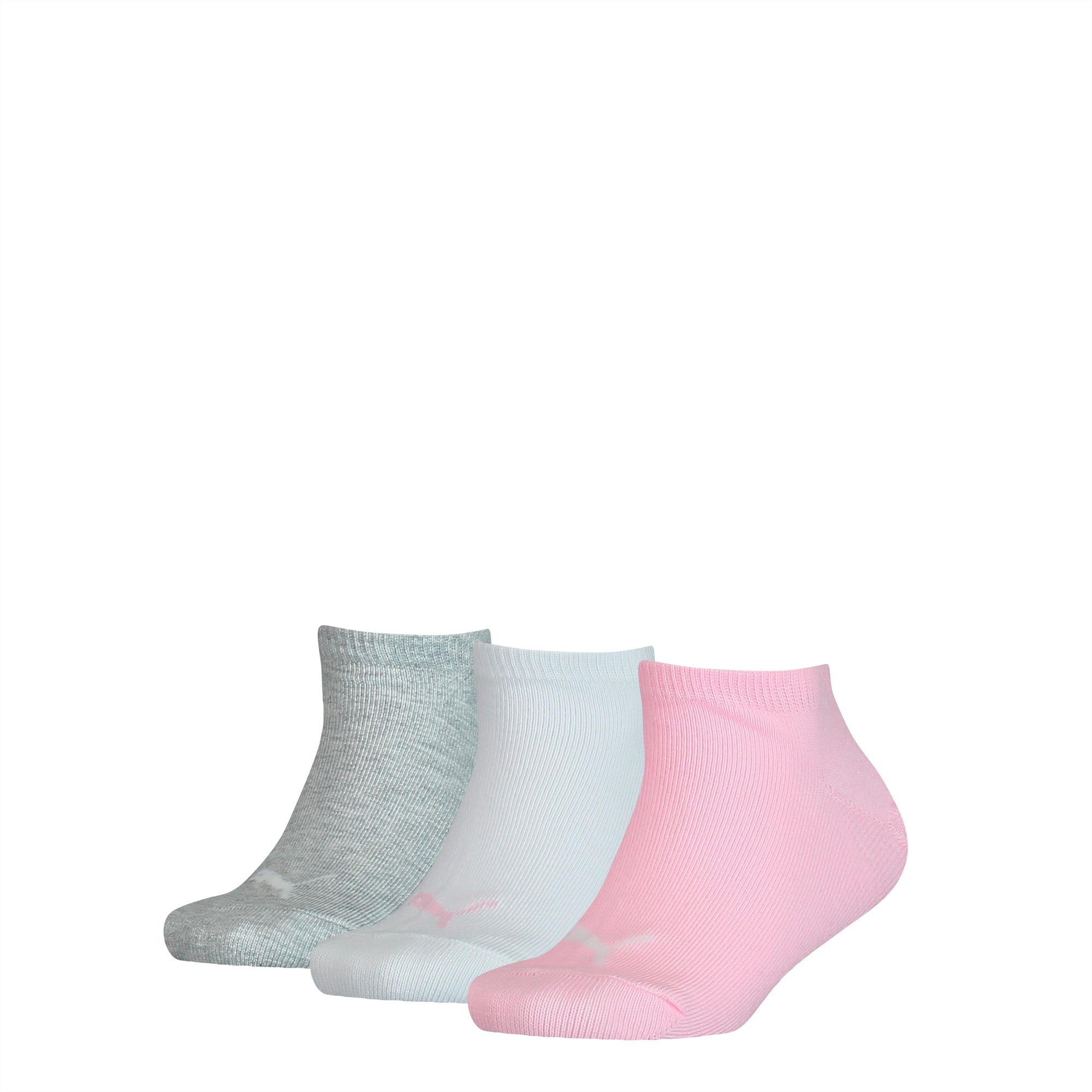 PUMA Kids' Invisible Socks 3 Pack, Rose Water