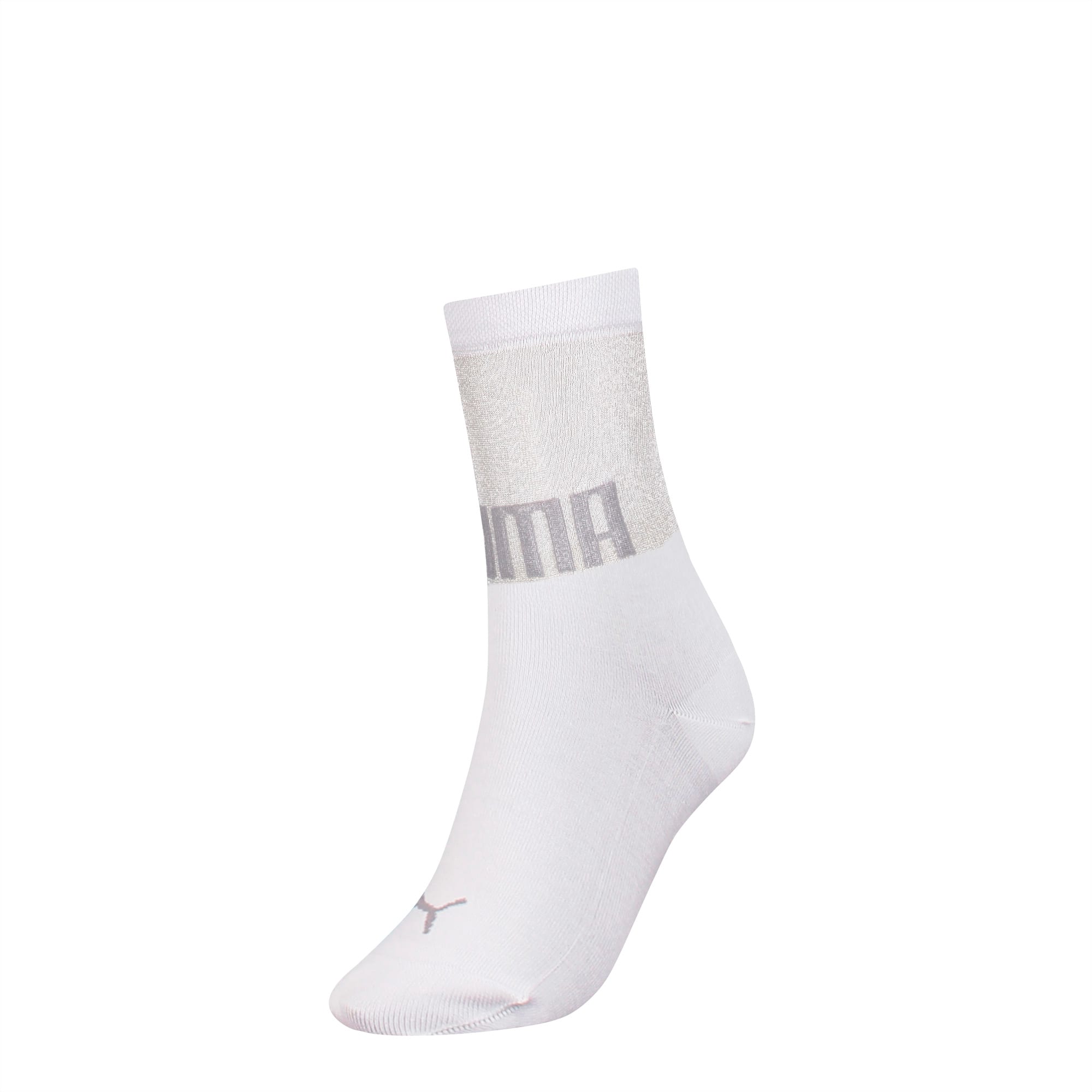 PUMA x SG sokken met transparante bovenkant (1 paar) voor Dames, Wit, Maat 31-34