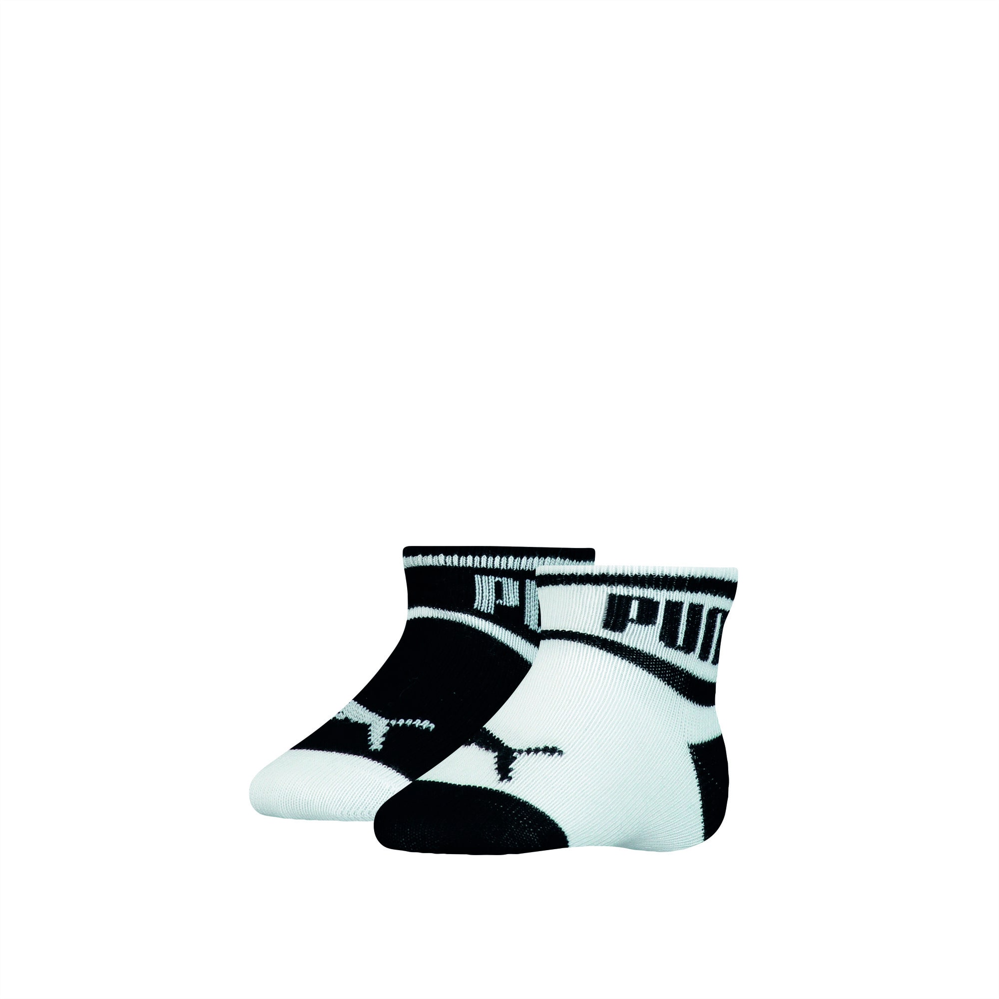 Image of PUMA Baby Wording Socken 2er Pack Für Kinder | Mit Aucun | Weiß/Schwarz | Größe: 15-18