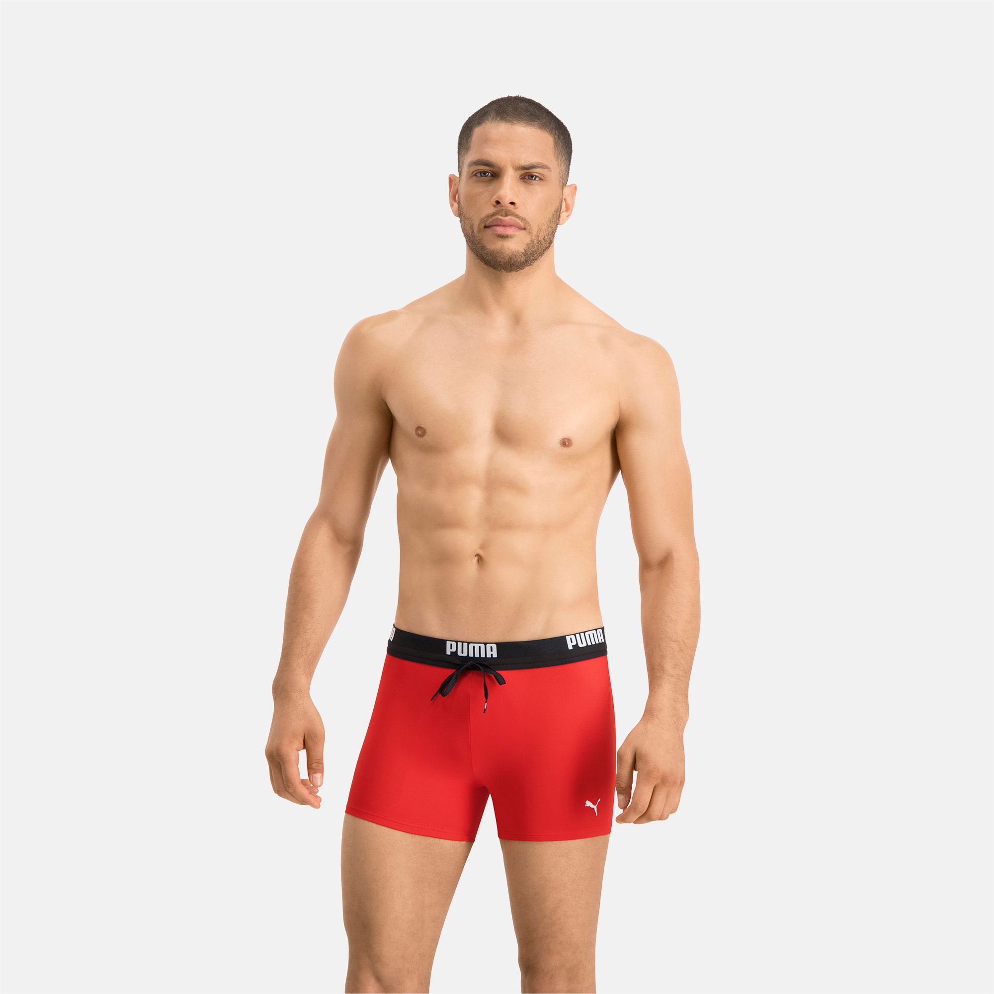 PUMA Chaussure Boxer court de natation Swim Logo homme, Rouge, Taille L, Chaussures