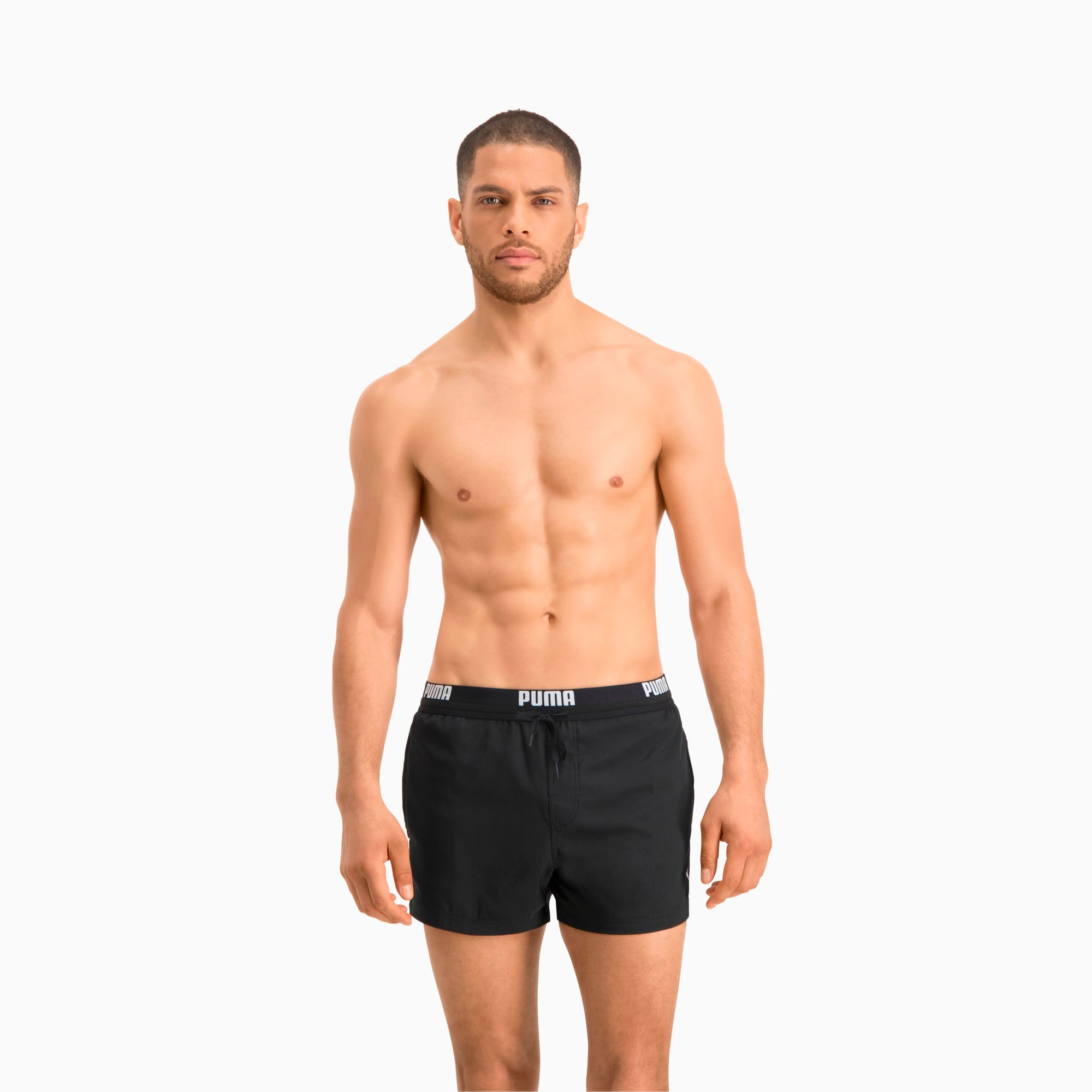Short de bain court PUMA Swim Logo pour Homme, Noir, Taille L, Vêtements