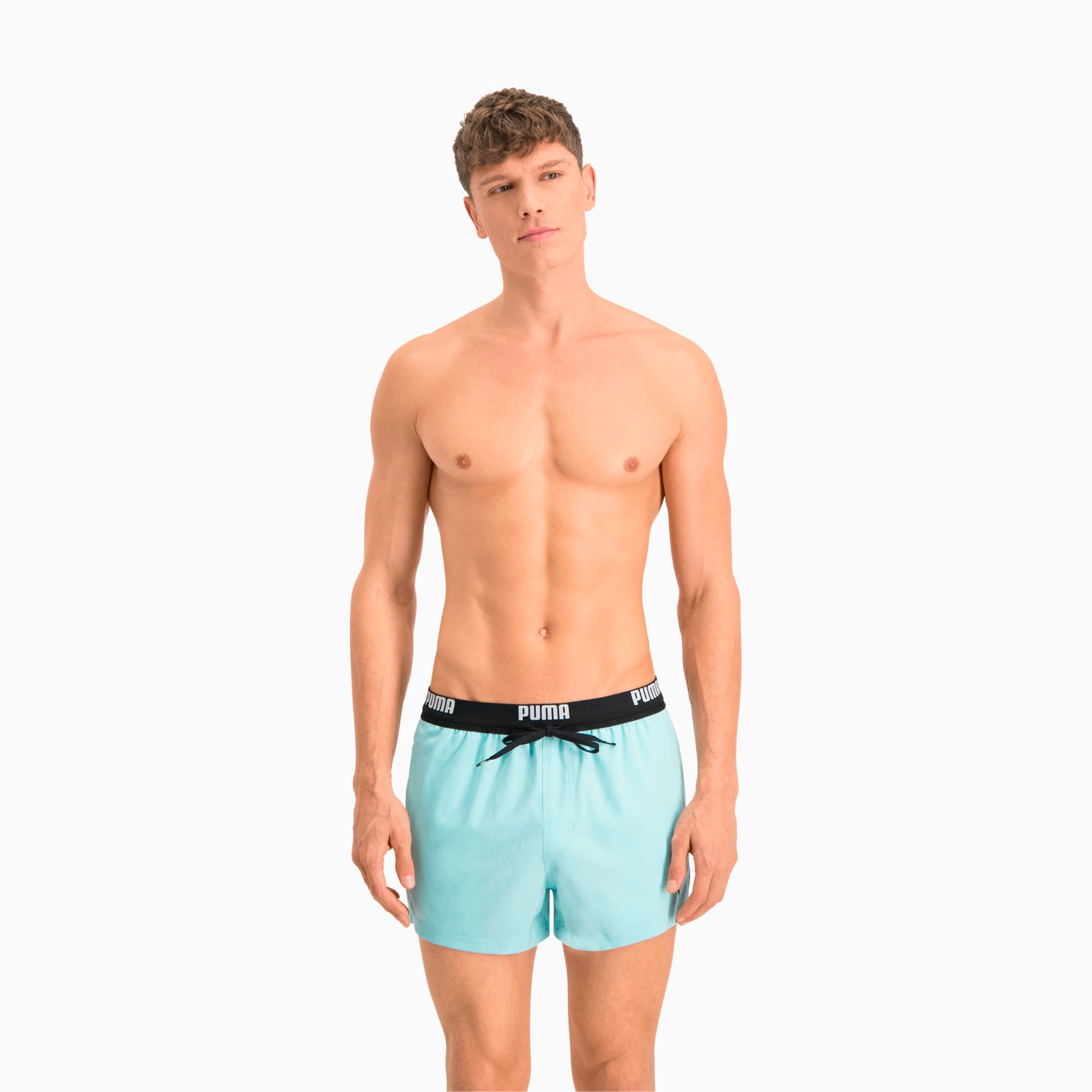 Short de bain court PUMA Swim Logo pour Homme, Bleu, Taille XS, Vêtements