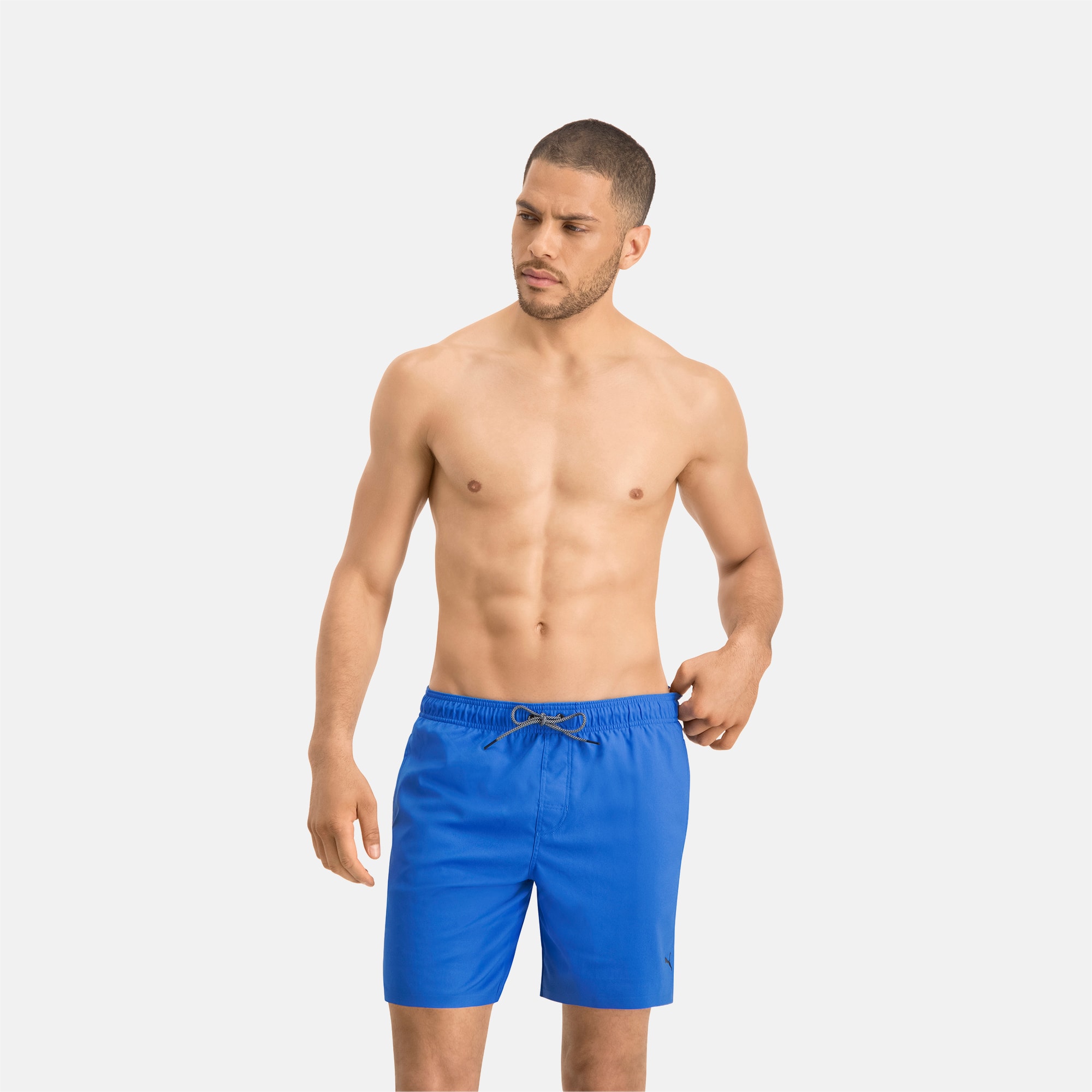 Short de bain semi-long PUMA Swim avec cordon visible pour Homme, Bleu, Taille S, Vêtements